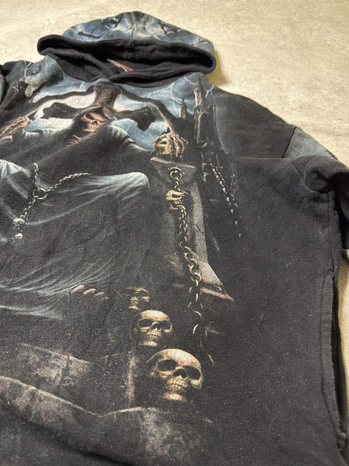 If Six Was Nine Vintage LGB IfSixWasNine Style Skull Print Spiral Hoodie Size US XL / EU 56 / 4 - 10 Thumbnail