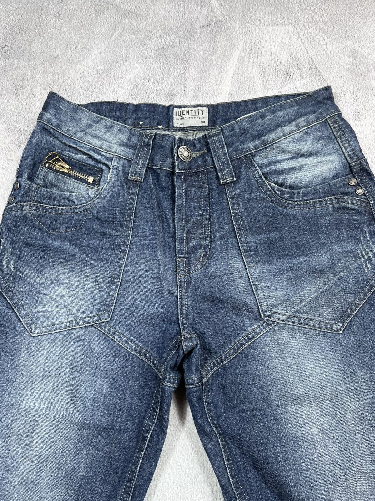 Japanese Brand × Vintage Vintage Y2K Japanese double knee jeans denim style size 30 Size US 30 / EU 46 - 3 Thumbnail
