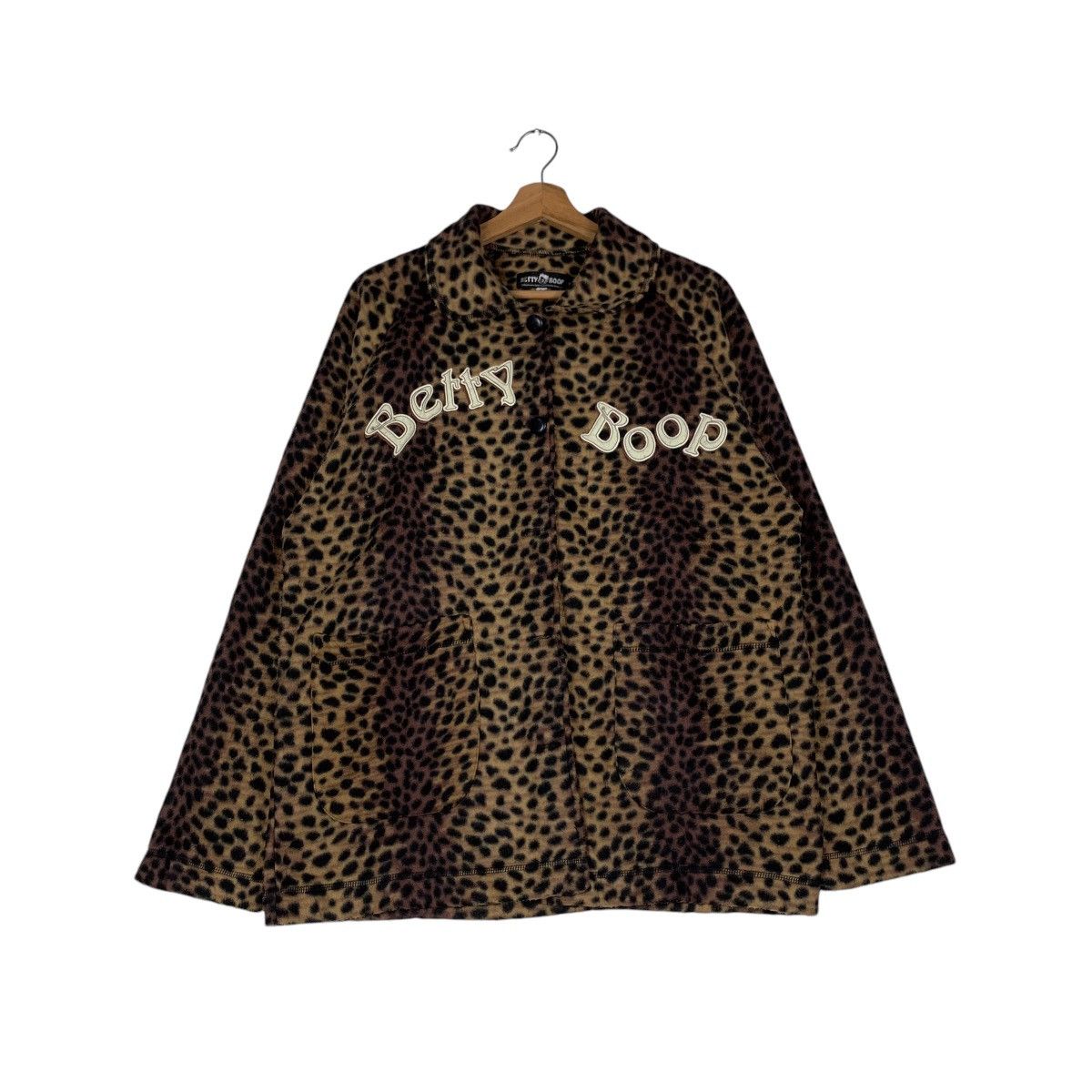 Cartoon Network BETTY BOOP Big Logo Cheetah Print Jacket #1395-C63 Size L / US 10 / IT 46 - 3 Thumbnail