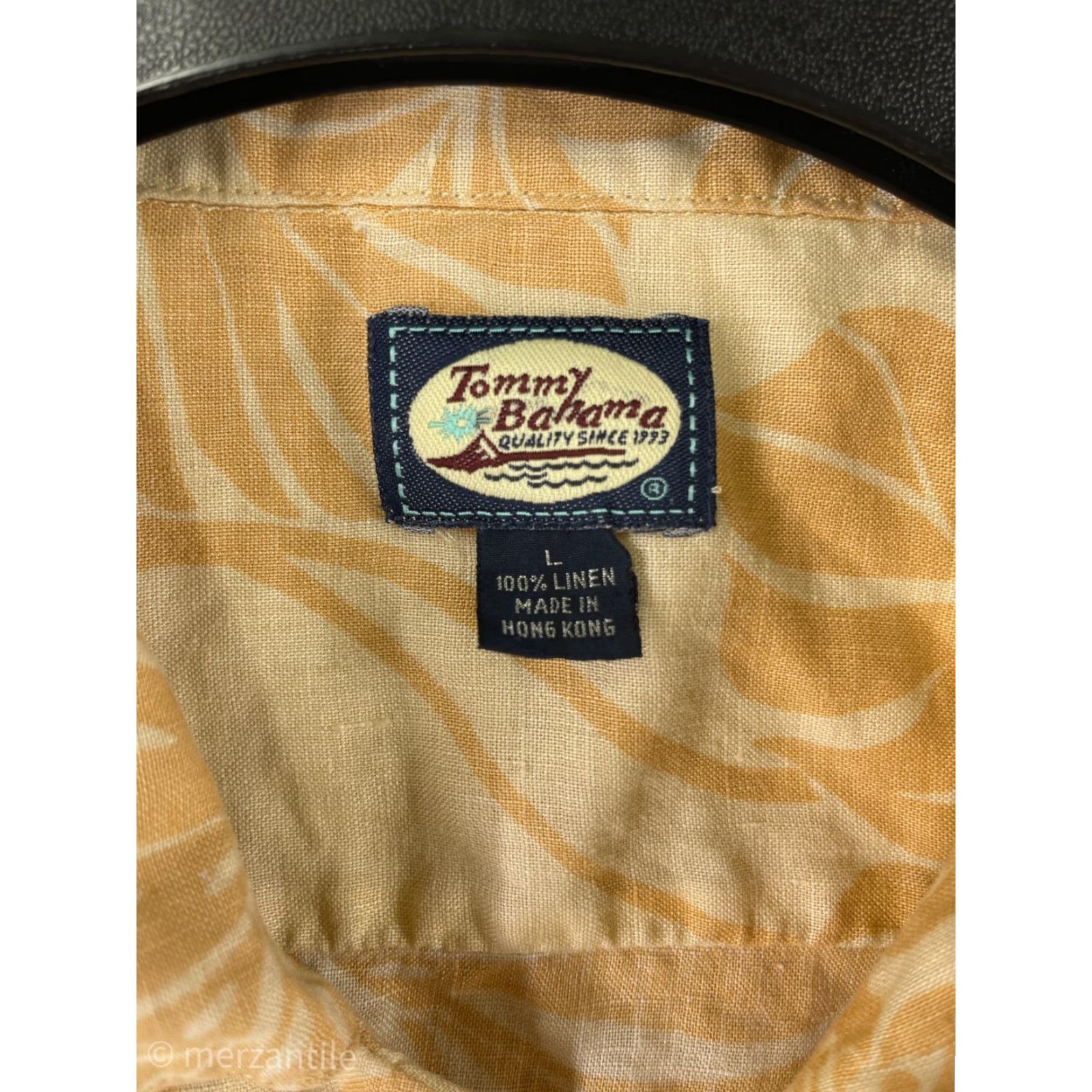 Tommy Bahama Tommy Bahama Shirt Men Large Orange Linen Floral Button-Up Beach Resort Vacation Size US L / EU 52-54 / 3 - 3 Thumbnail