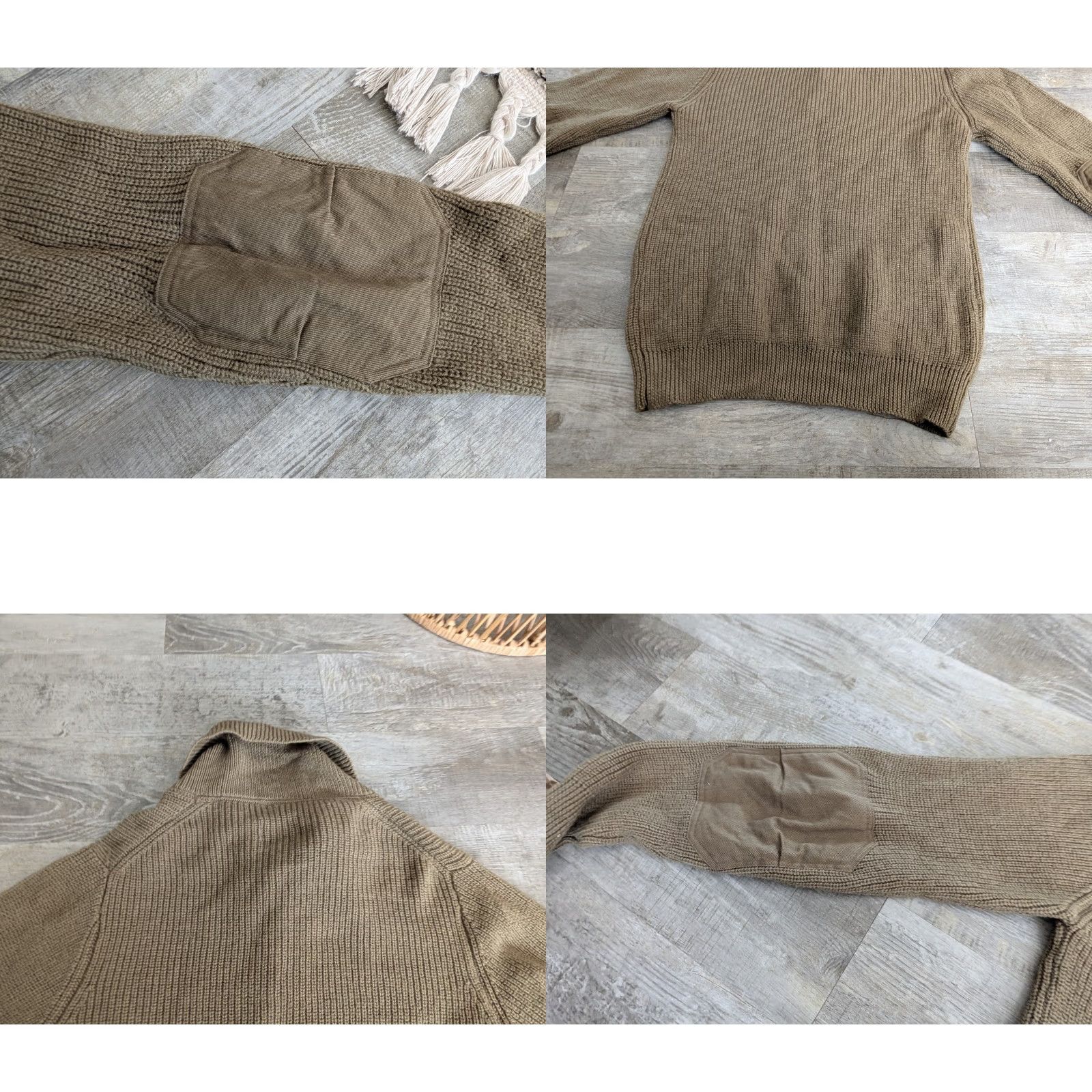 Vintage VINTAGE National Geographic Sweater Men Pullover Knit Wool Army Green Elbow Patch 1/4 Button Cowl Neck M Size US M / EU 48-50 / 2 - 10 Thumbnail