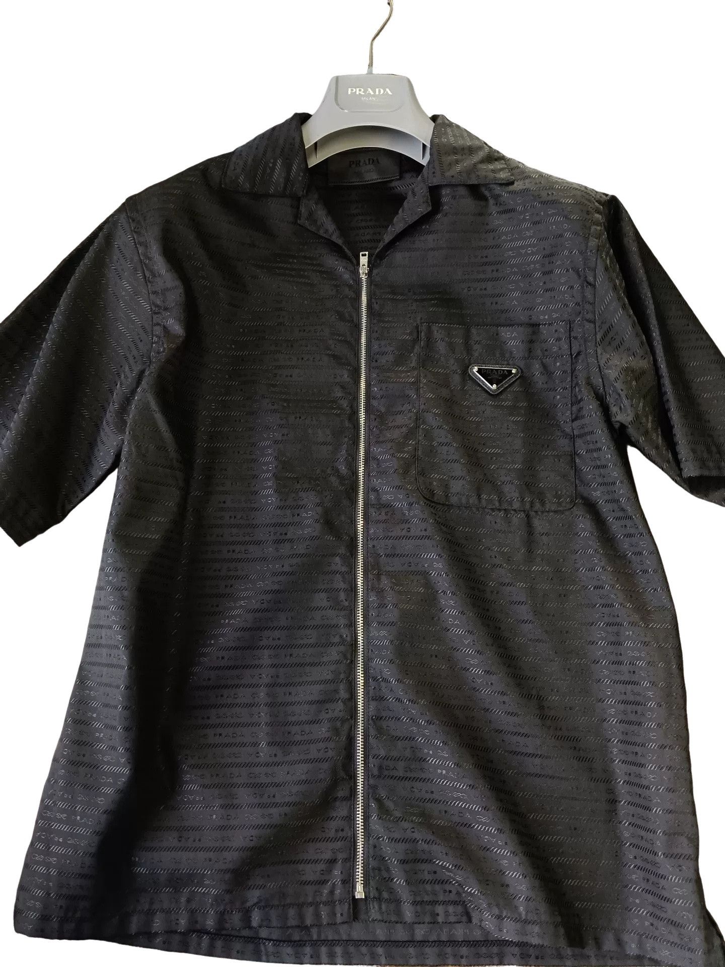 Prada Prada Full Logo Re-Nylon Zip Shirt XS Size US XS / EU 42 / 0 - 1 Thumbnail