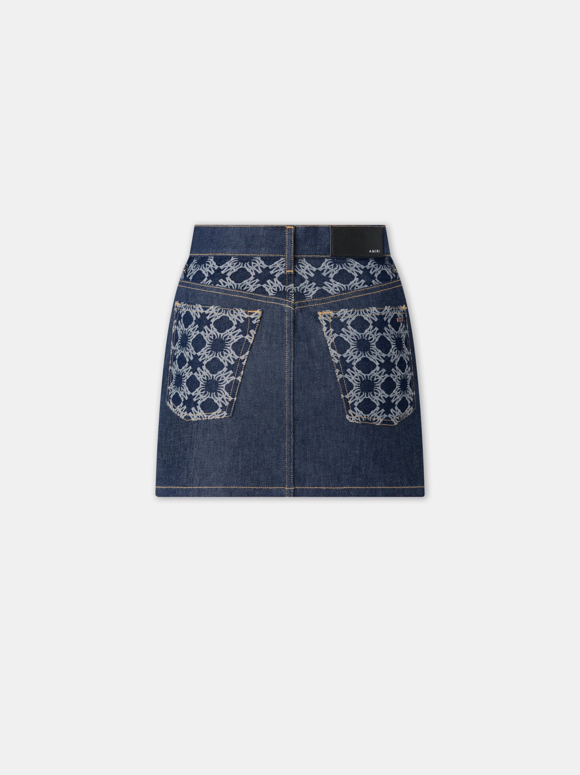 Amiri o1s1wg110126 MA Quad Mini Skirt in Blue Size 26" / US 2 / IT 38 - 2 Thumbnail