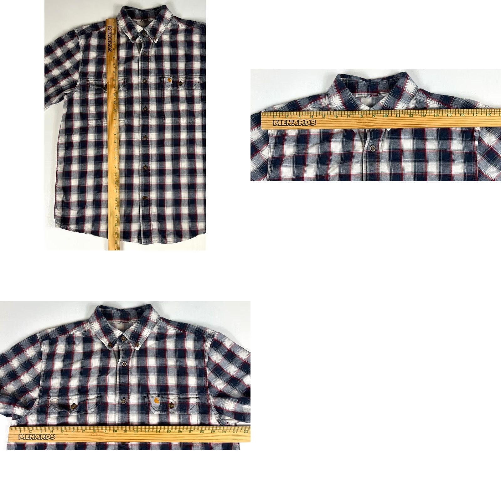 Carhartt Carhartt Men's Short Sleeve Button-Down Shirt Relaxed Fit Plaid Sz M Multicolor Cotton Casual Size US M / EU 48-50 / 2 - 8 Thumbnail