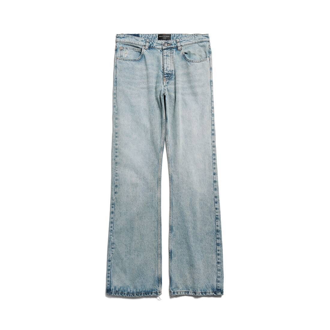 Balenciaga o1bcso1str0526 Low Waist Straight Pants in Blue Size 28" / US 6 / IT 42 - 1 Thumbnail