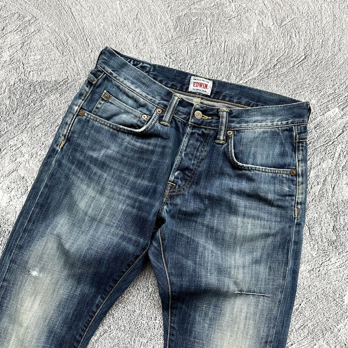 Edwin × Japanese Brand Mens Jeans Edwin ED-55 Relaxed Blue Size: 31/32 Size US 31 - 7 Thumbnail