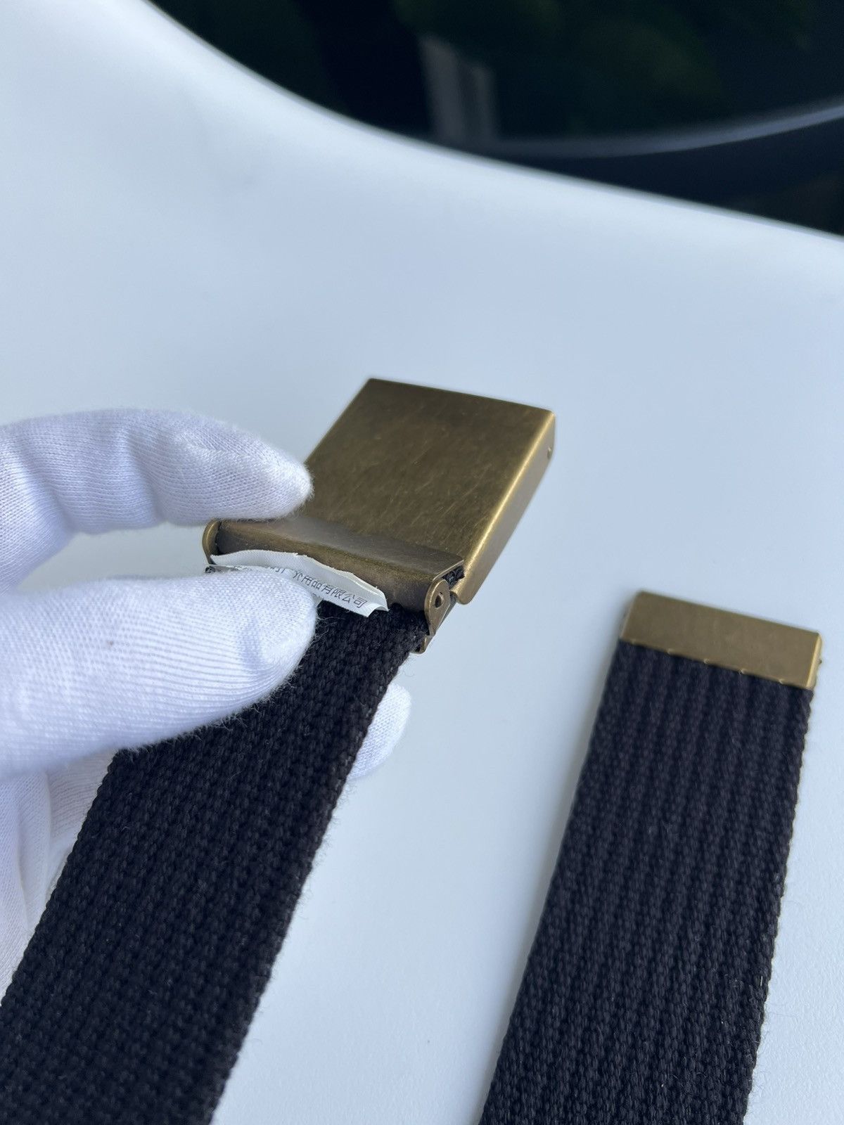 Fjallraven Fjällräven Blue Canvas Belt Brass Buckle Outdoor Gear 115.5 Size ONE SIZE - 13 Thumbnail