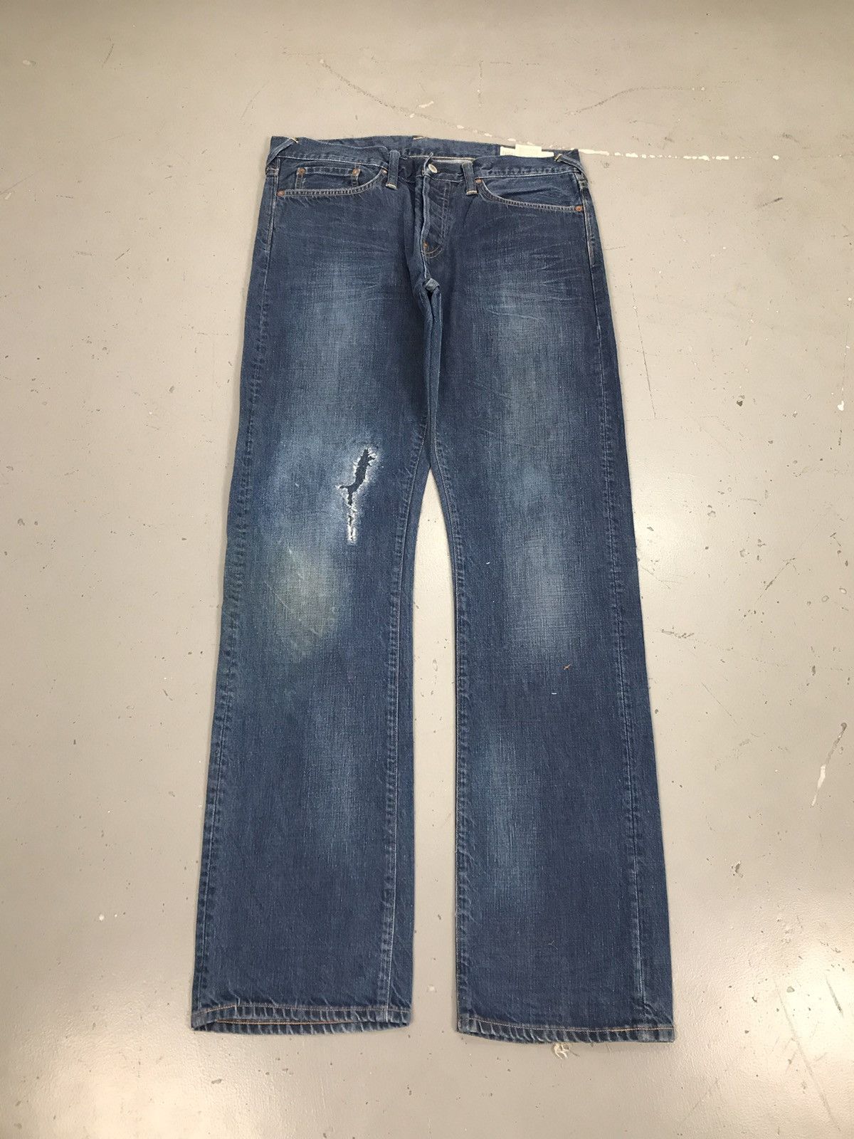 Japanese Brand × Vintage Vintage Evisu salvage loose fit denim Size US 36 / EU 52 - 2 Thumbnail