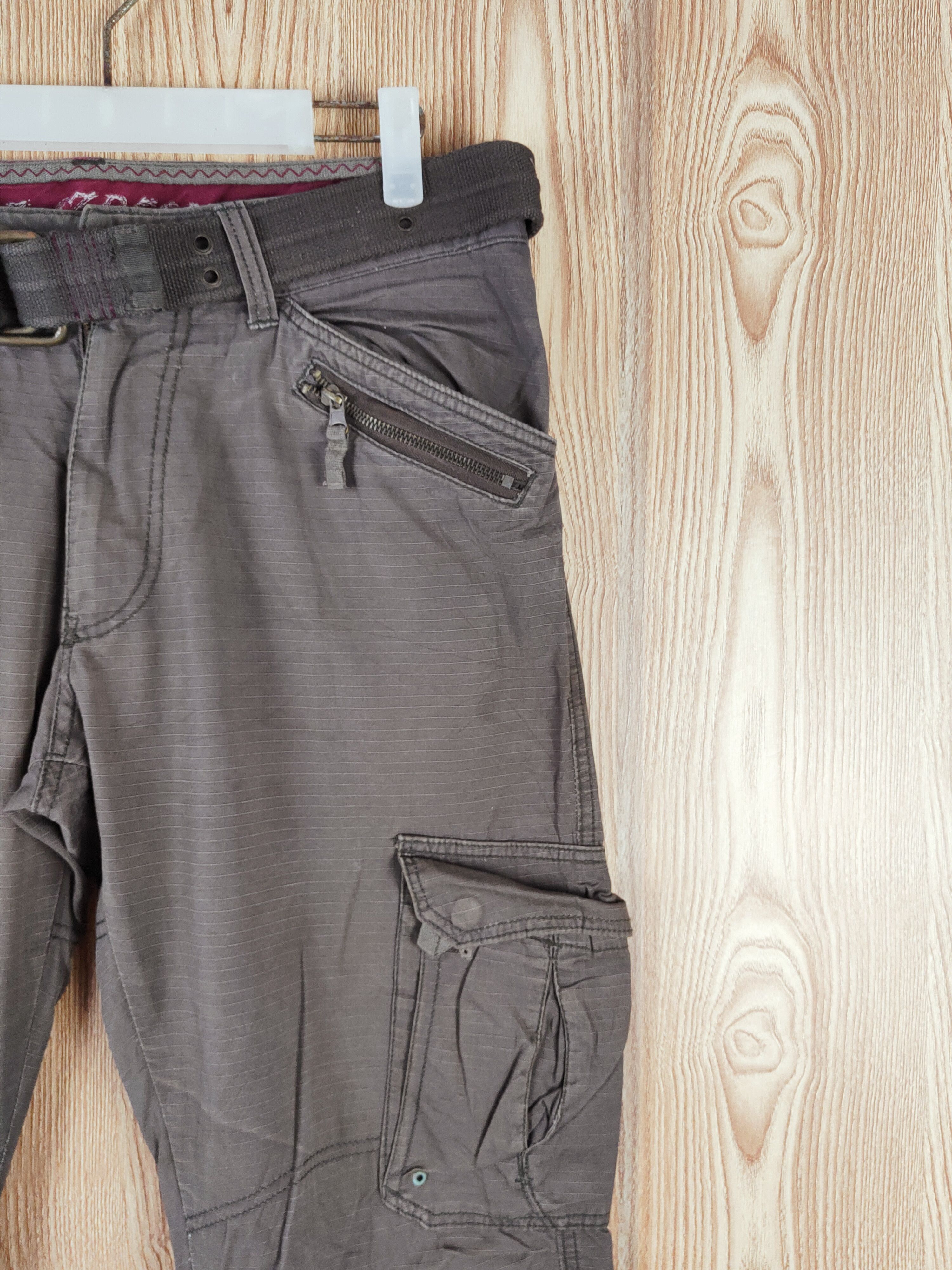 Japanese Brand Z-07B52X Dark Brown Multipocket Tactical Cargo Pants #W198 Size US 34 / EU 50 - 6 Thumbnail
