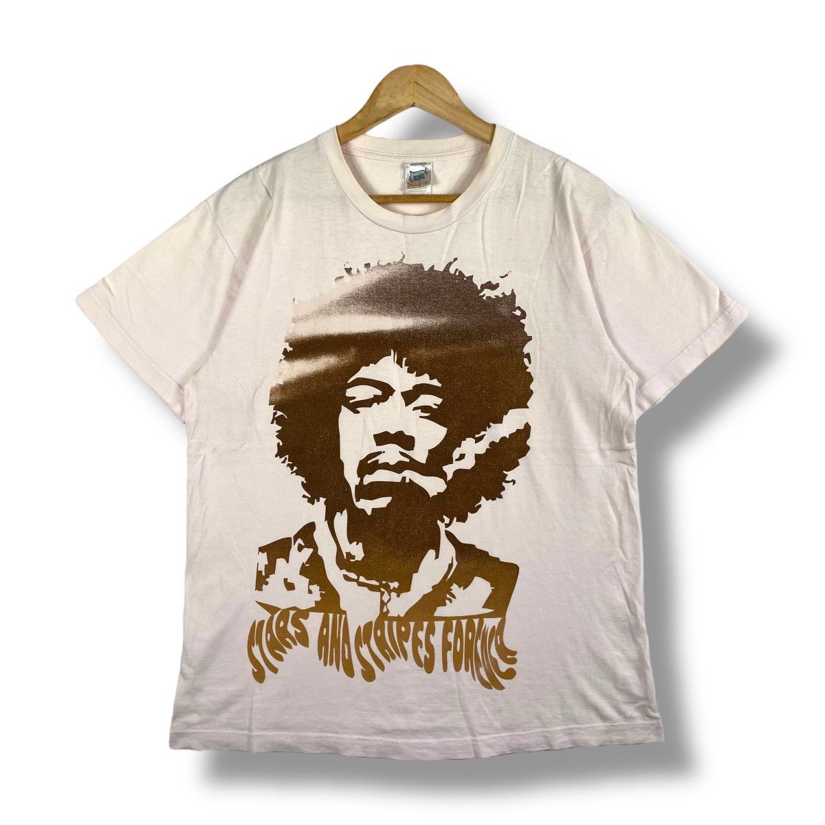 Jimi Hendrix × Stars & Stripes STARS AND STRIPES Forever Jimi Hendrix Big Graphic Tee Shirt Size US L / EU 52-54 / 3 - 1 Thumbnail