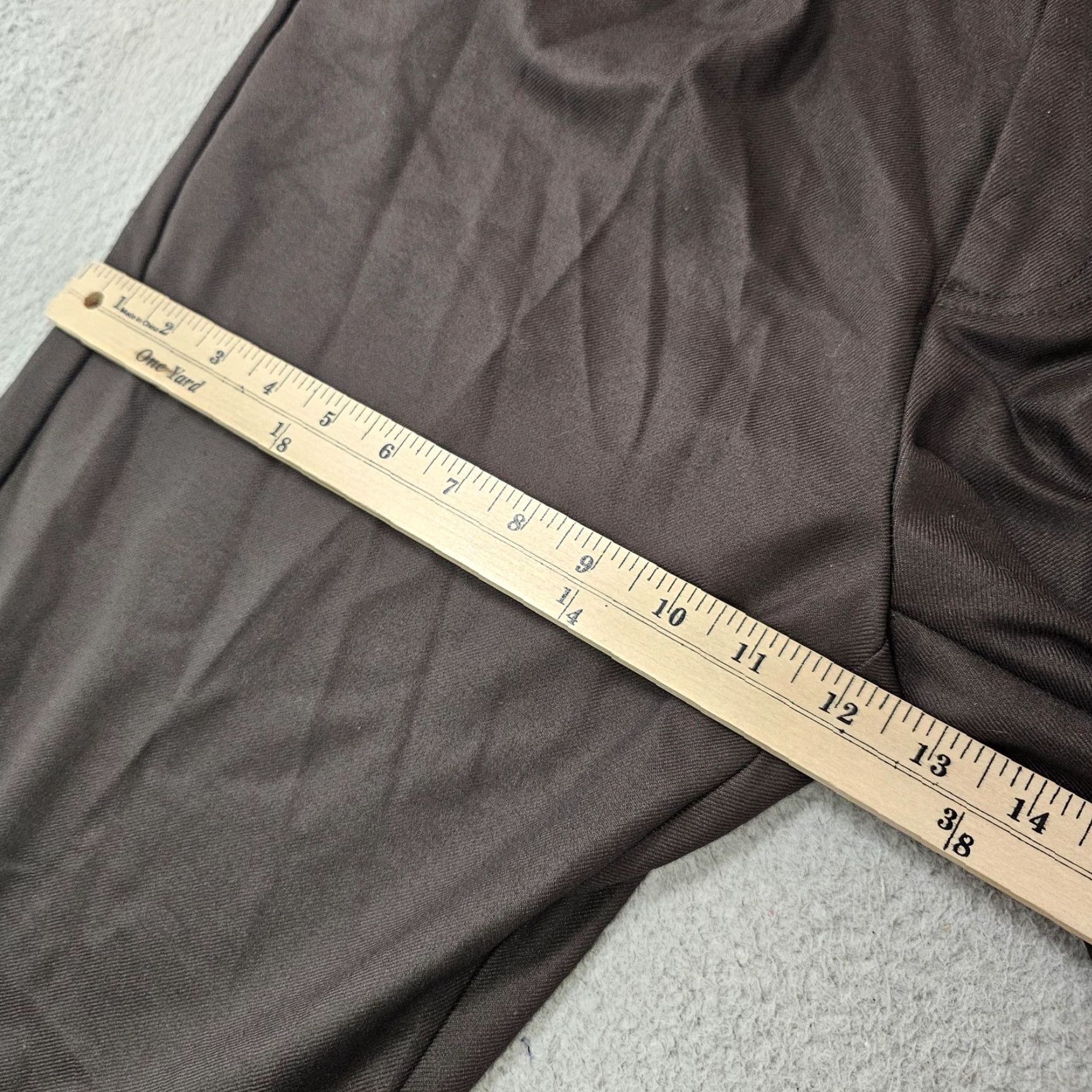 River Island River Island Pants Mens 32x28 Brown Tapered Casual Dress Trouser Slim Front Zip Hook Pockets Regular Inseam 28in Men Brown Dress Pants Size US 32 / EU 48 - 6 Thumbnail