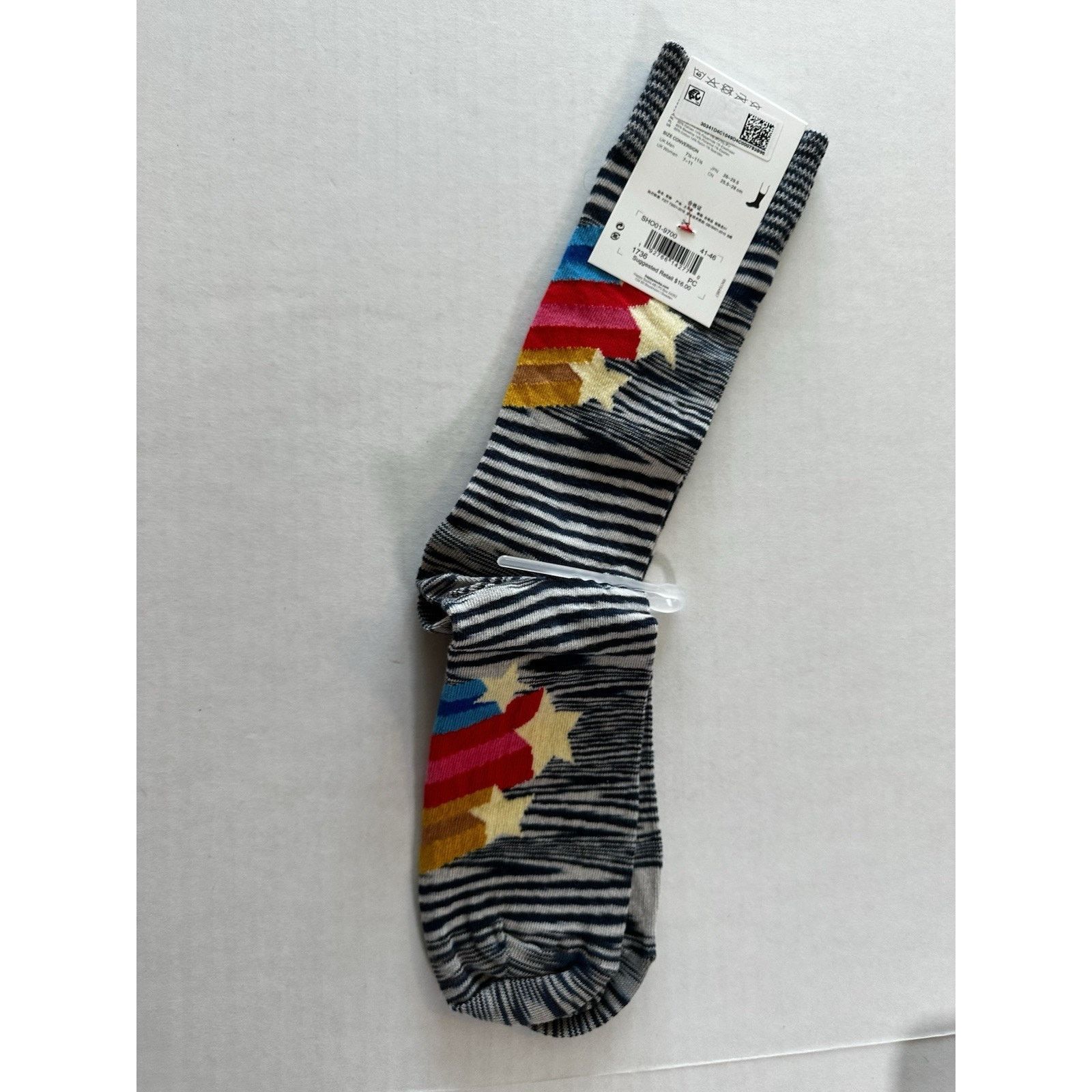 Happy Socks Happy Socks Crew Shooting Stars Sock Sz M 8-12-W 10-12.5 NWT Size ONE SIZE - 6 Thumbnail