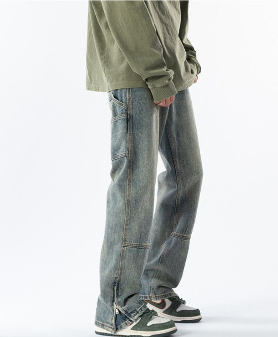 Vintage Men's American Retro Loose-Fit Straight-Leg Cargo Jeans Size US 32 / EU 48 - 4 Thumbnail