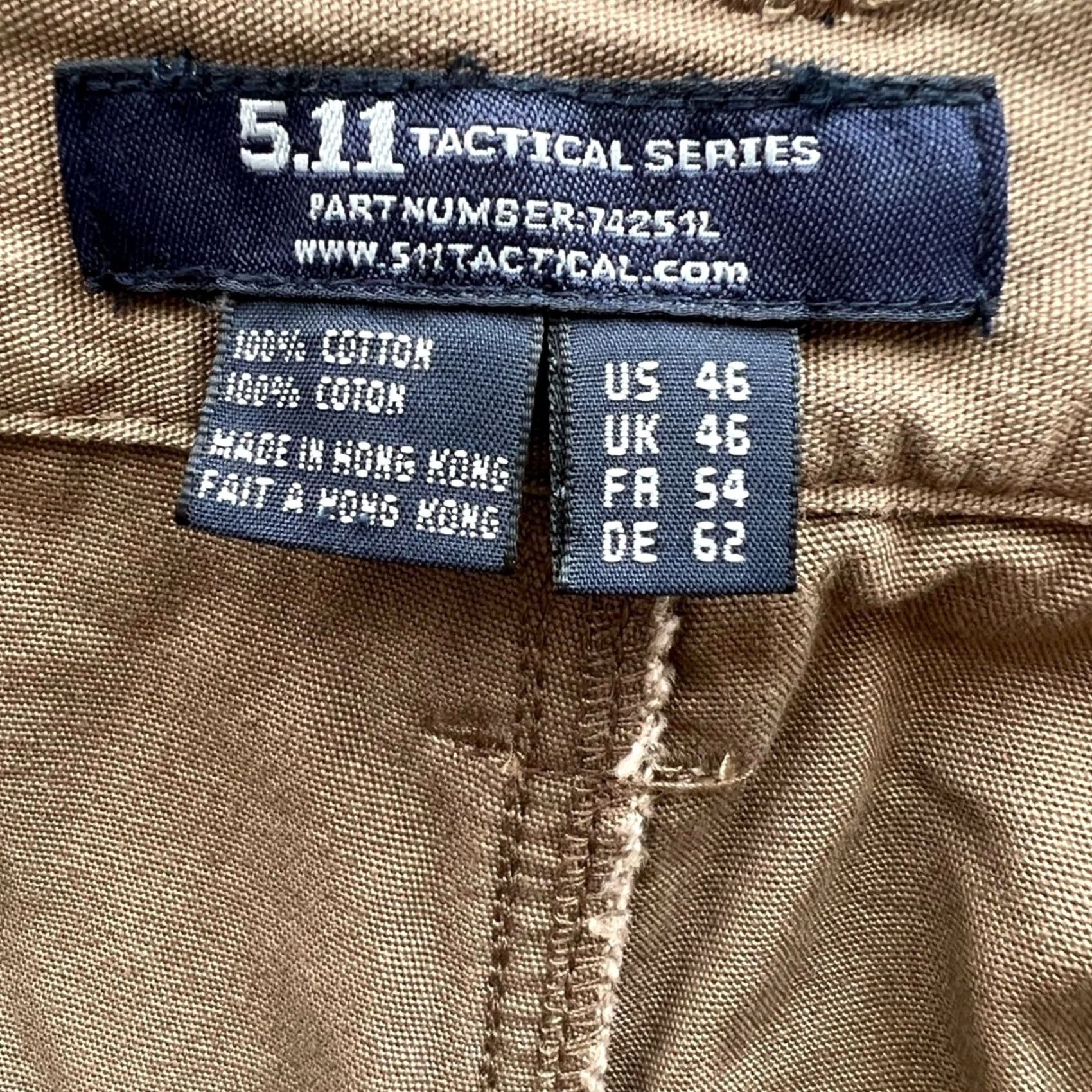 Vintage 5.11 Tactical Cargo Pants Mens 46 Regular Inseam 27 Tan 511 74251L Size US 30 / EU 46 - 5 Thumbnail
