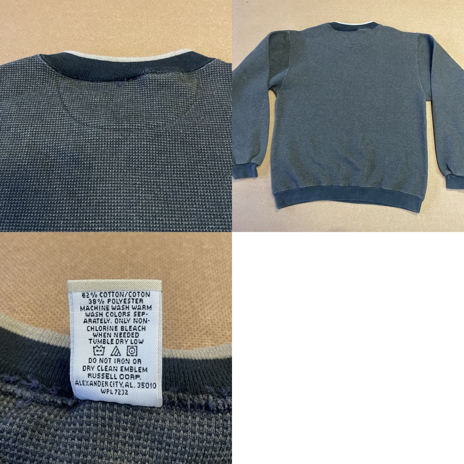 Russell Athletic VINTAGE Russell Athletic Weave Knit Sweatshirt Adult Medium Gray Pullover Mens Size US M / EU 48-50 / 2 - 8 Thumbnail