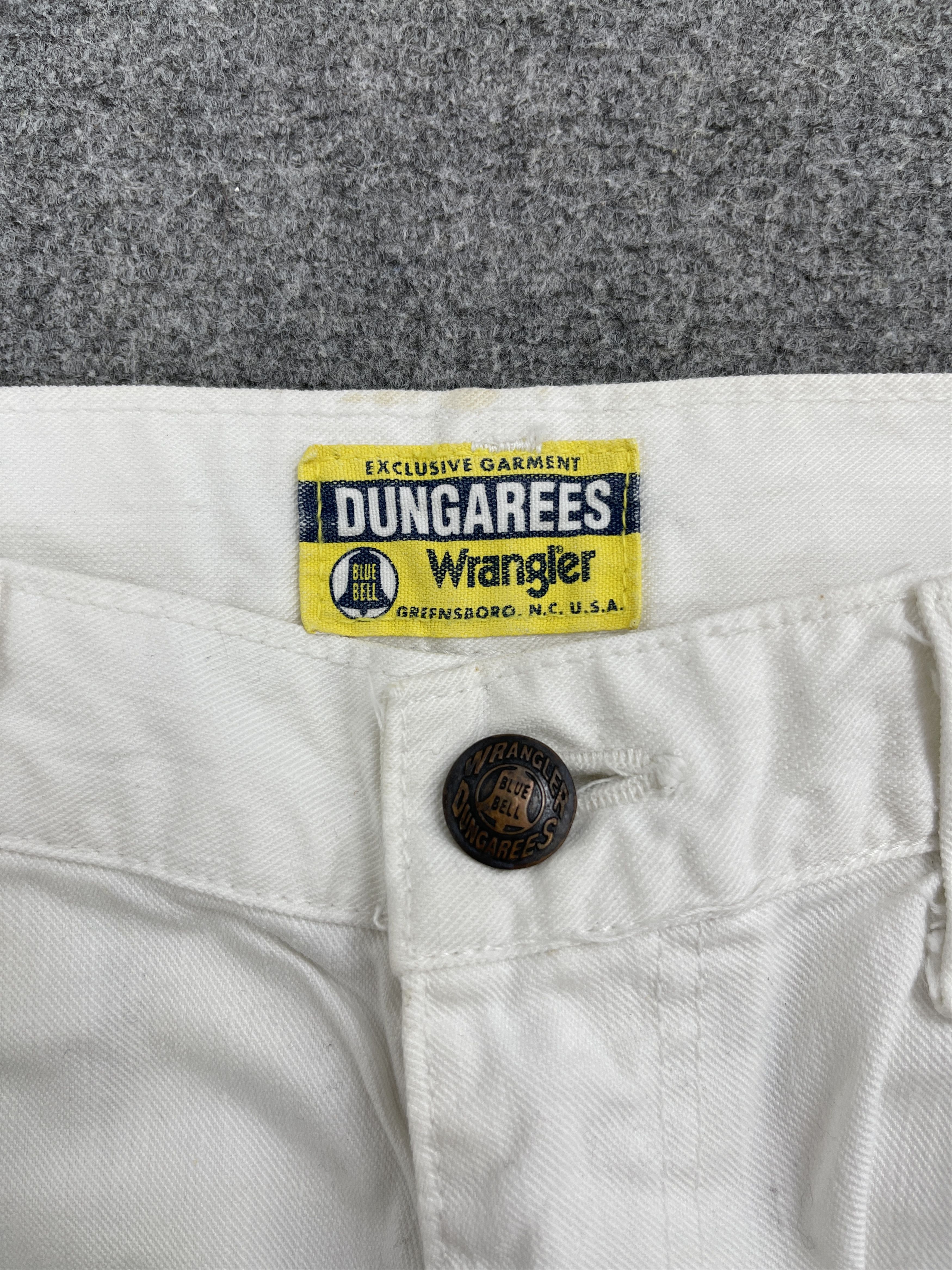 Vintage Vintage 90s Vintage Wrangler Dungarees White Denim DP2557 Size US 30 / EU 46 - 7 Thumbnail