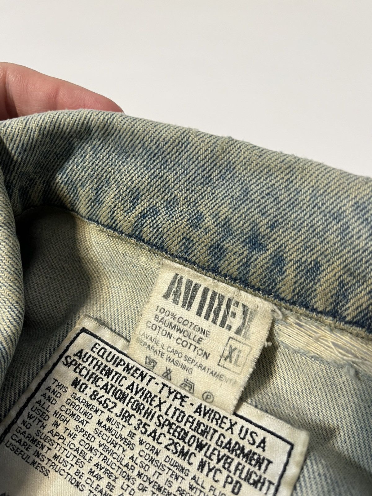 Avirex Rare Vintage Avirex Distreesed Denim Jacket Size US XL / EU 56 / 4 - 9 Thumbnail