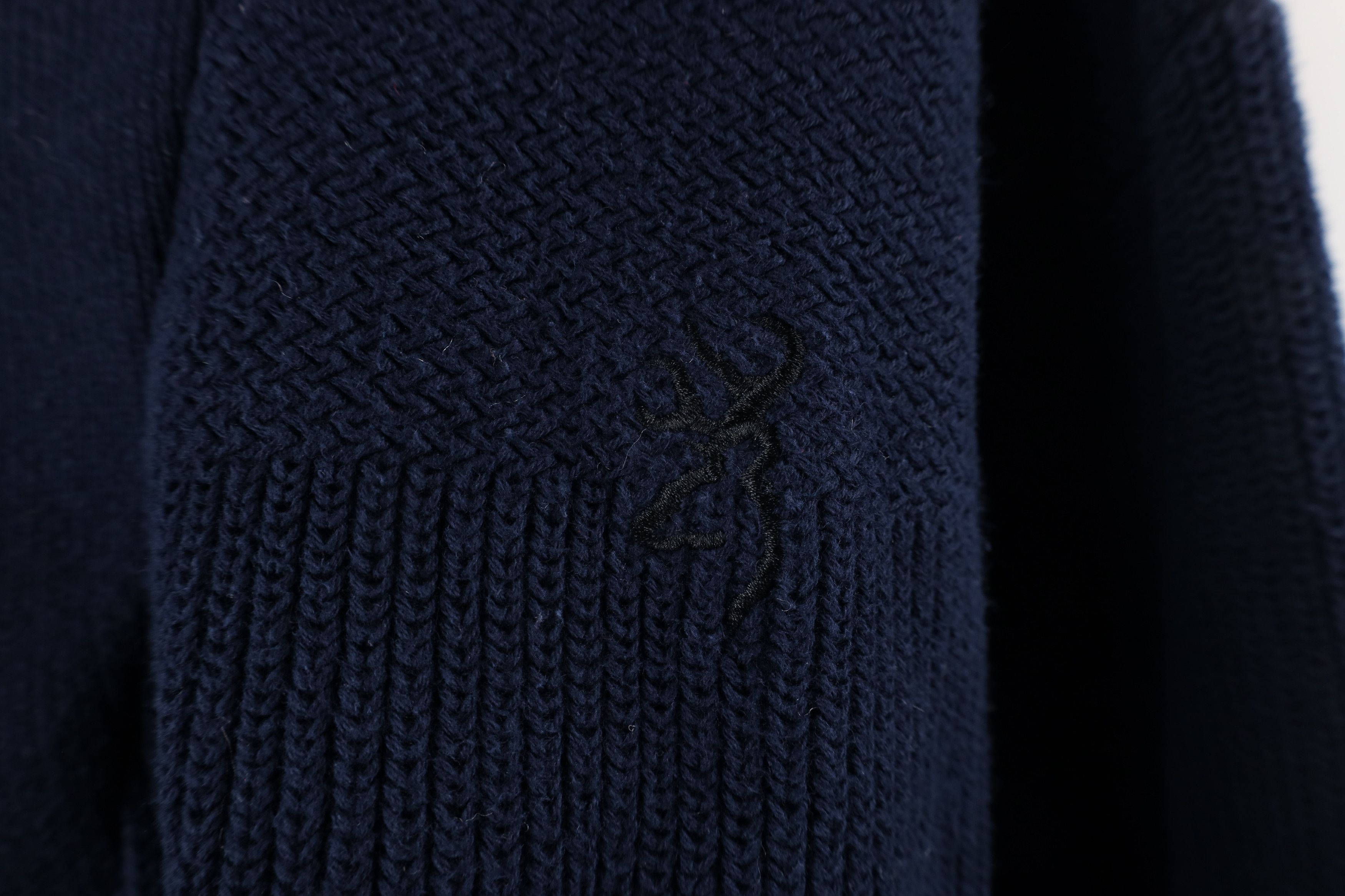Vintage Vintage 90s Streetwear Ribbed Knit Henley Sweater Blue Size US M / EU 48-50 / 2 - 4 Thumbnail