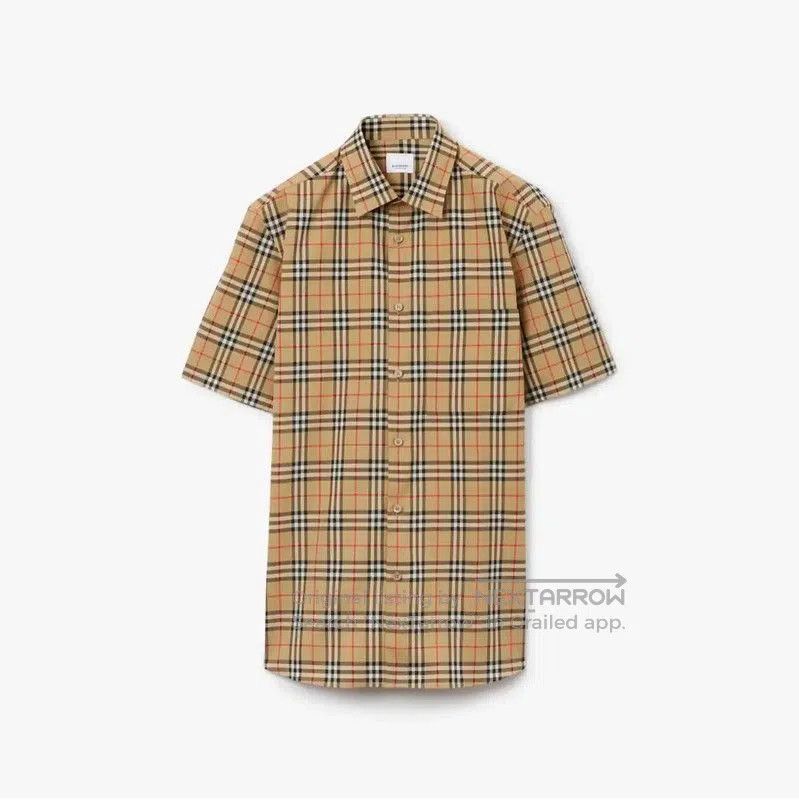 Burberry Burberry Khaki Cotton Short Sleeve Shirt. Size S / US 4 / IT 40 - 6 Thumbnail