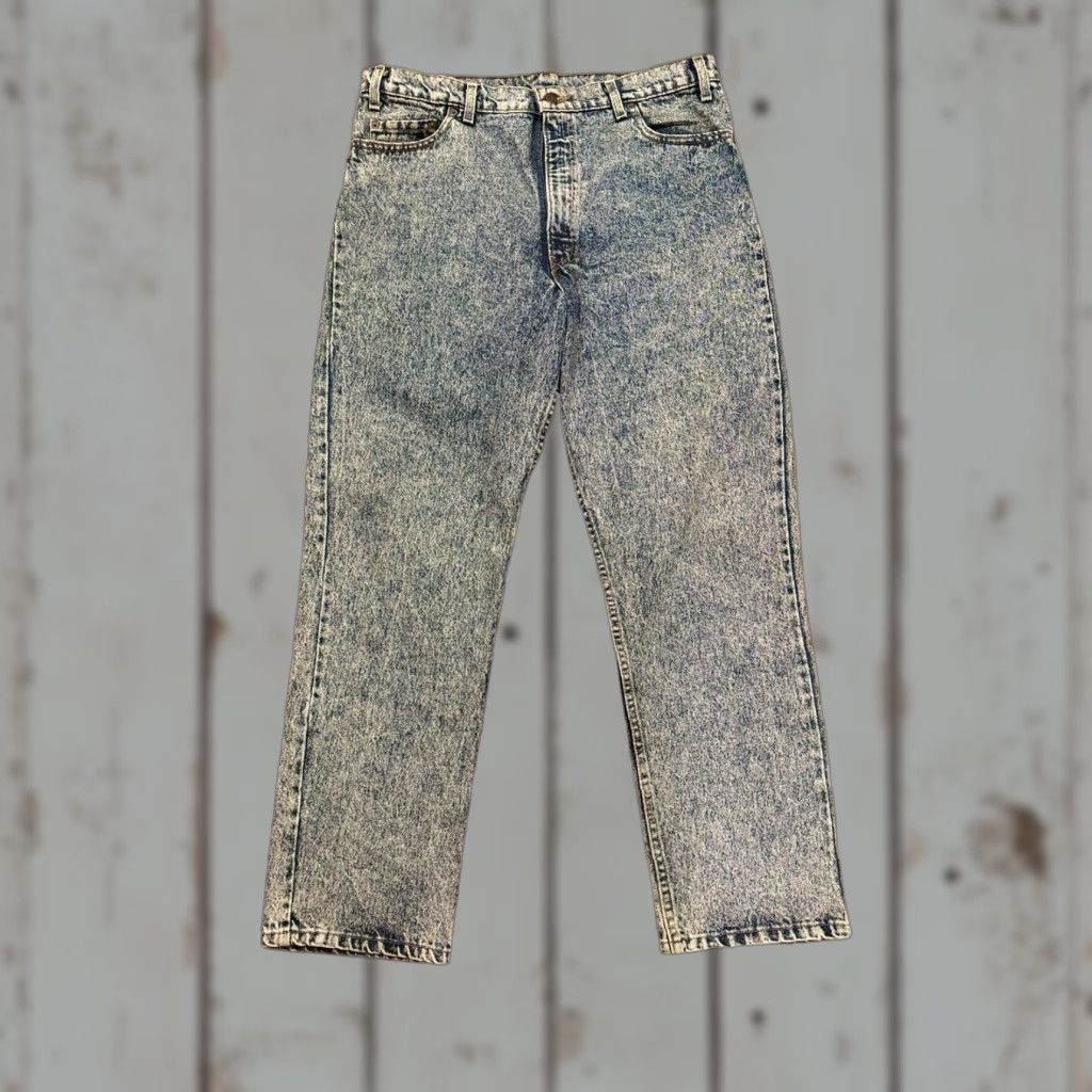 Denime VINTAGE Levi’s 540 Jeans Denim 80s Red Tab Acid Wash Relaxed Fit 38x30 USA Blue Mens Size US 38 / EU 54 - 1 Thumbnail