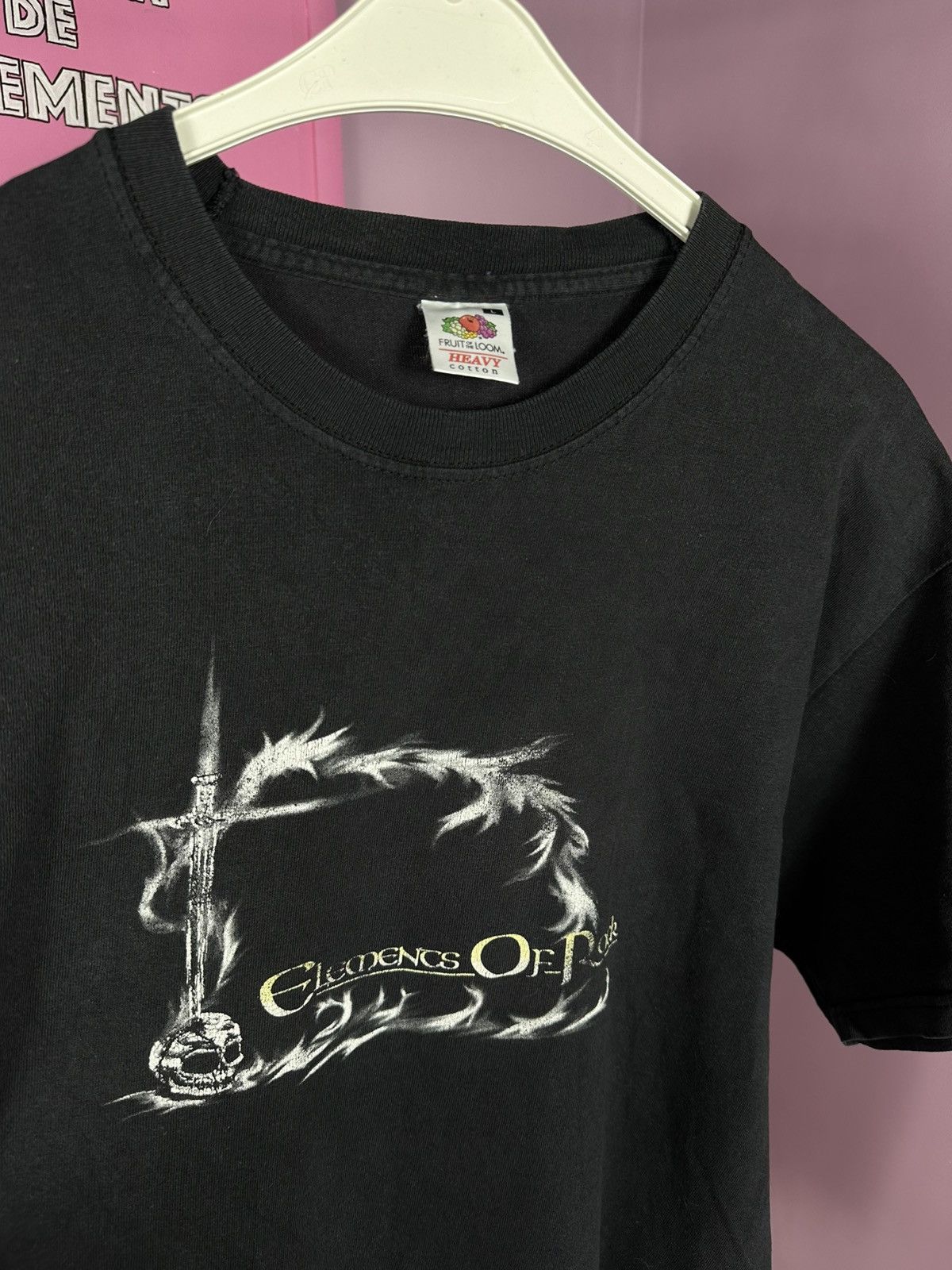Fruit Of The Loom Elements Of Rock Vintage T Shirt Heavy Metal Festival Size US L / EU 52-54 / 3 - 8 Thumbnail