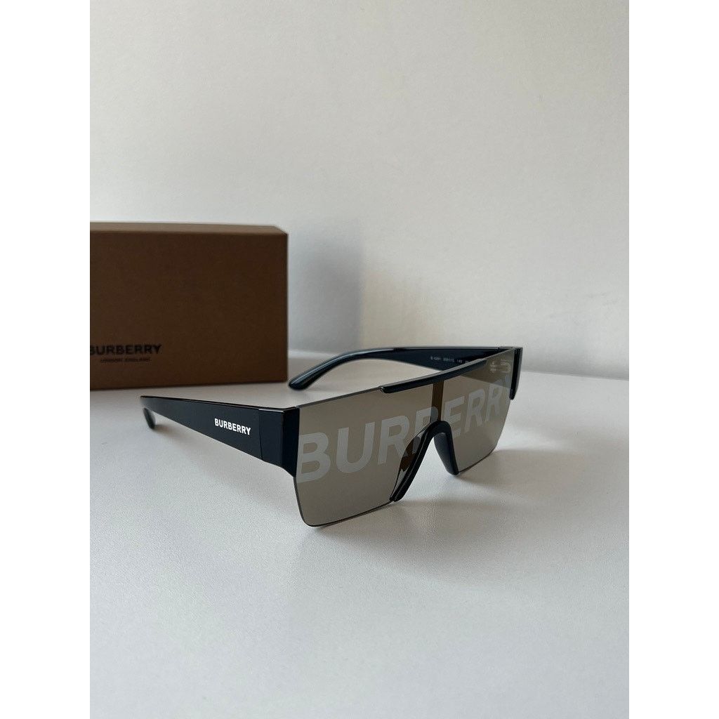 Burberry NEW Burberry BE4291 LOGO Shield Sunglasses in Mirror Lens Size ONE SIZE - 5 Thumbnail