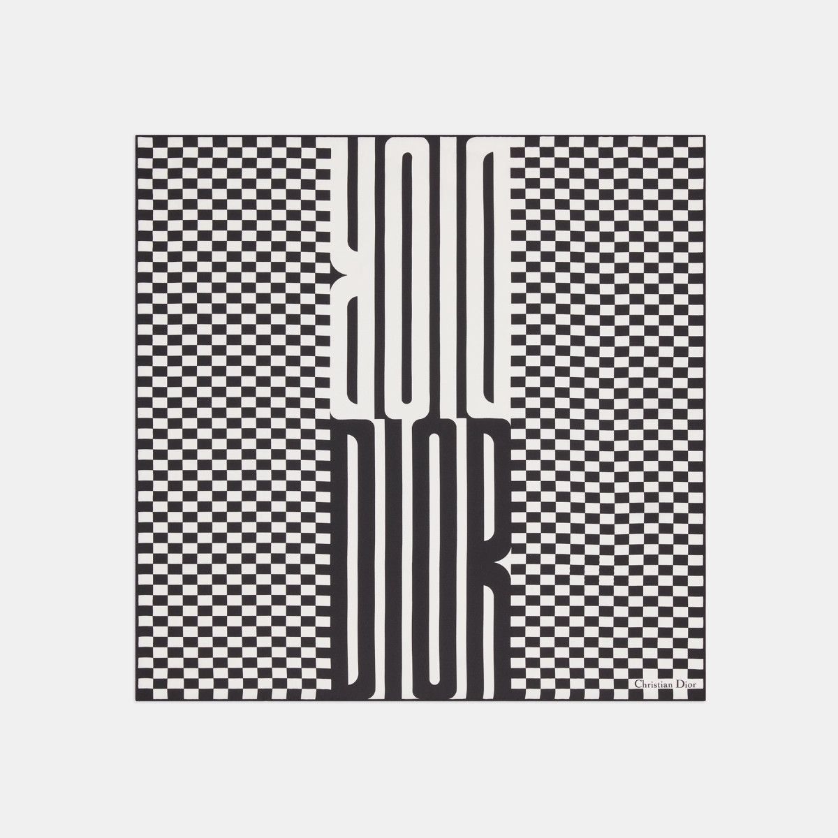 Dior o1bcso1str0226 Size:OS/70 Square Scarf in Black/White Size ONE SIZE - 1 Thumbnail
