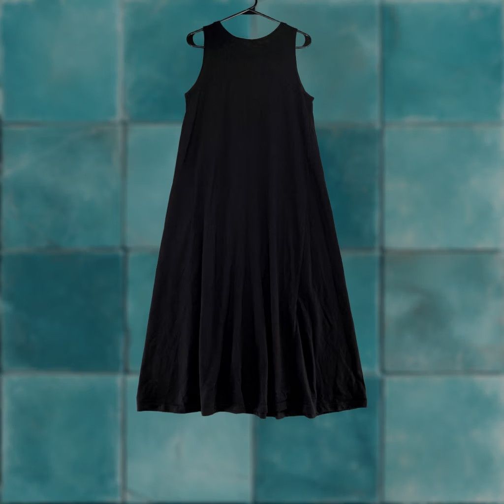 Kowtow Kowtow Dress Womens M Black Organic Cotton Tank Maxi Minimalist Summer Lagenlook Size M / US 6-8 / IT 42-44 - 1 Thumbnail