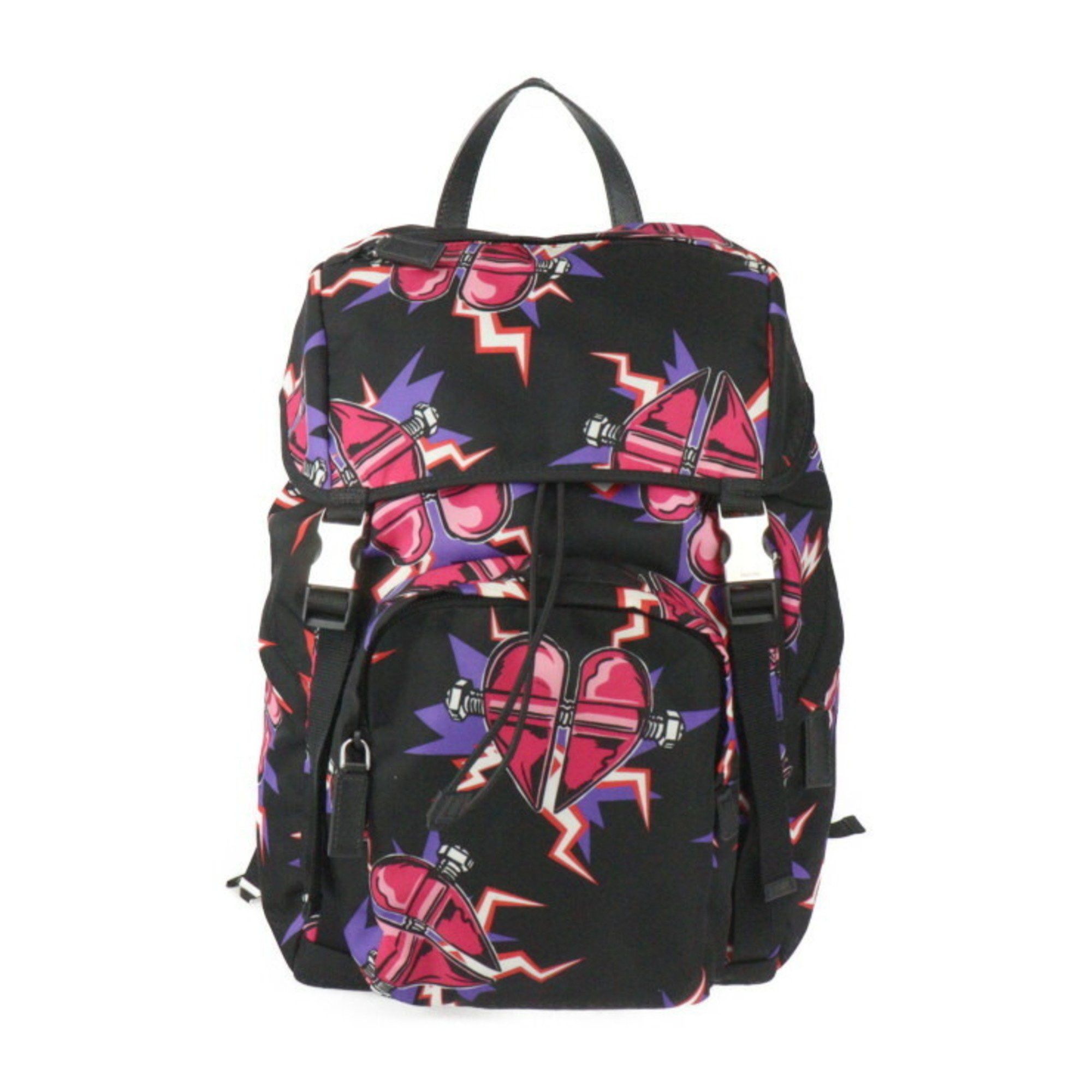 Prada Prada Frankenstein Backpack Universal Studios Collaboration Backpack/Daypack 2VZ135 Nylon Black Fuchsia R2415073007063 Size ONE SIZE - 1 Thumbnail