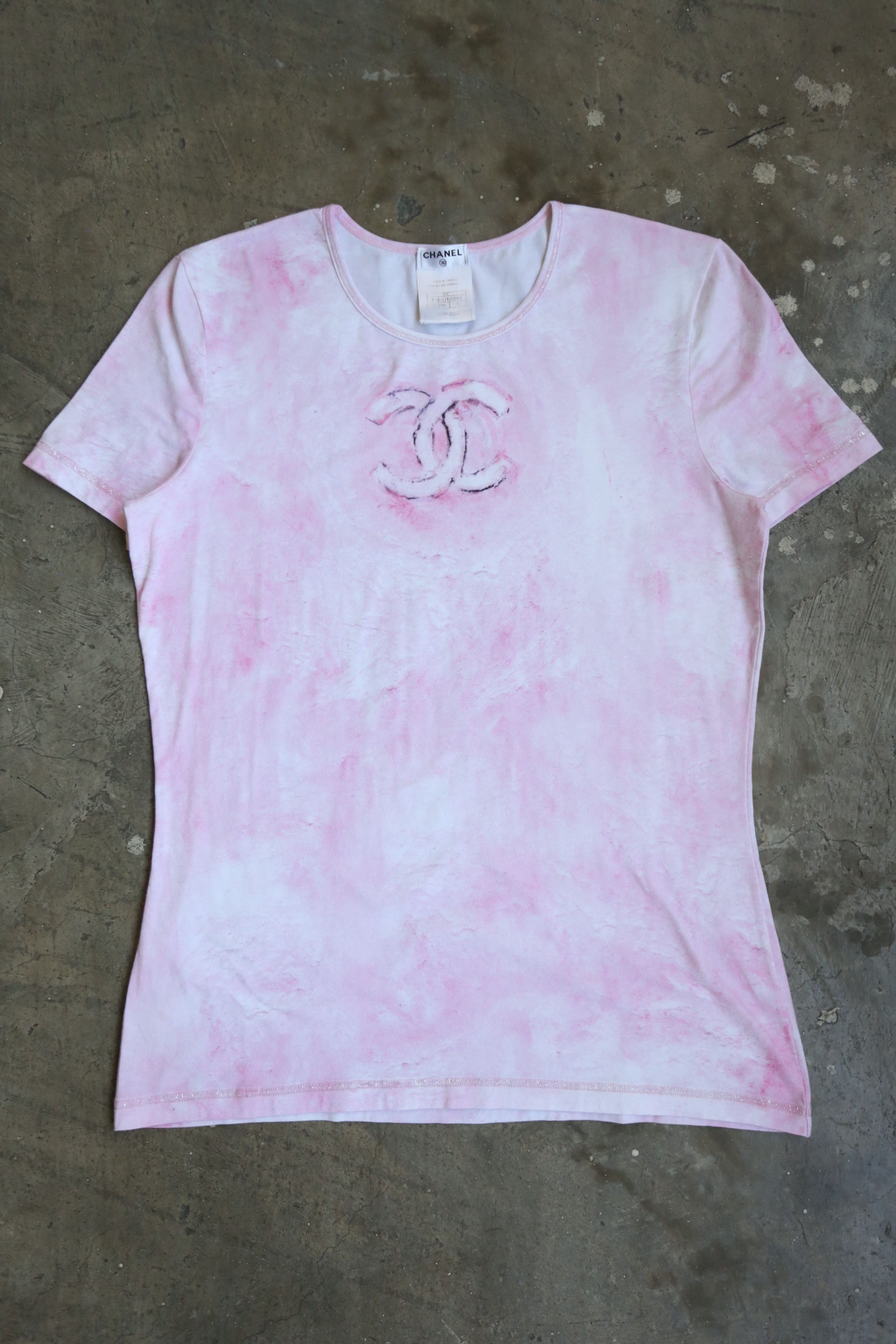 Chanel Chanel - Resort 2009 - Tie-Dye Logo Tee Size M / US 6-8 / IT 42-44 - 3 Thumbnail