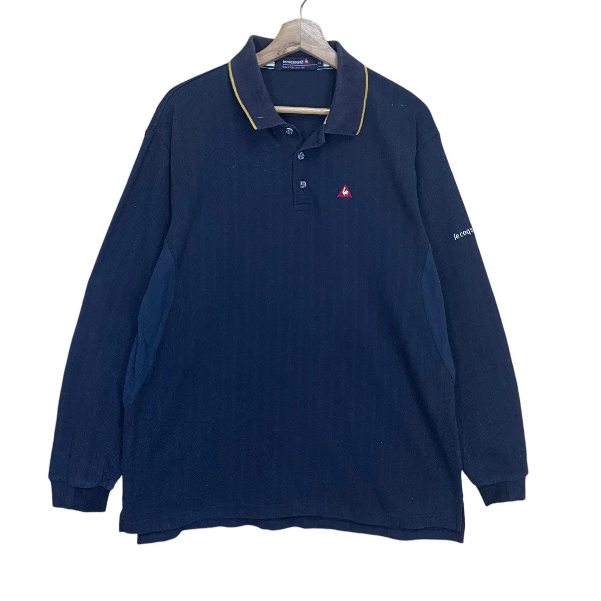 Japanese Brand Le Coq Sportif Small Logo Collar Longsleeve Shirts Size US L / EU 52-54 / 3 - 1 Thumbnail