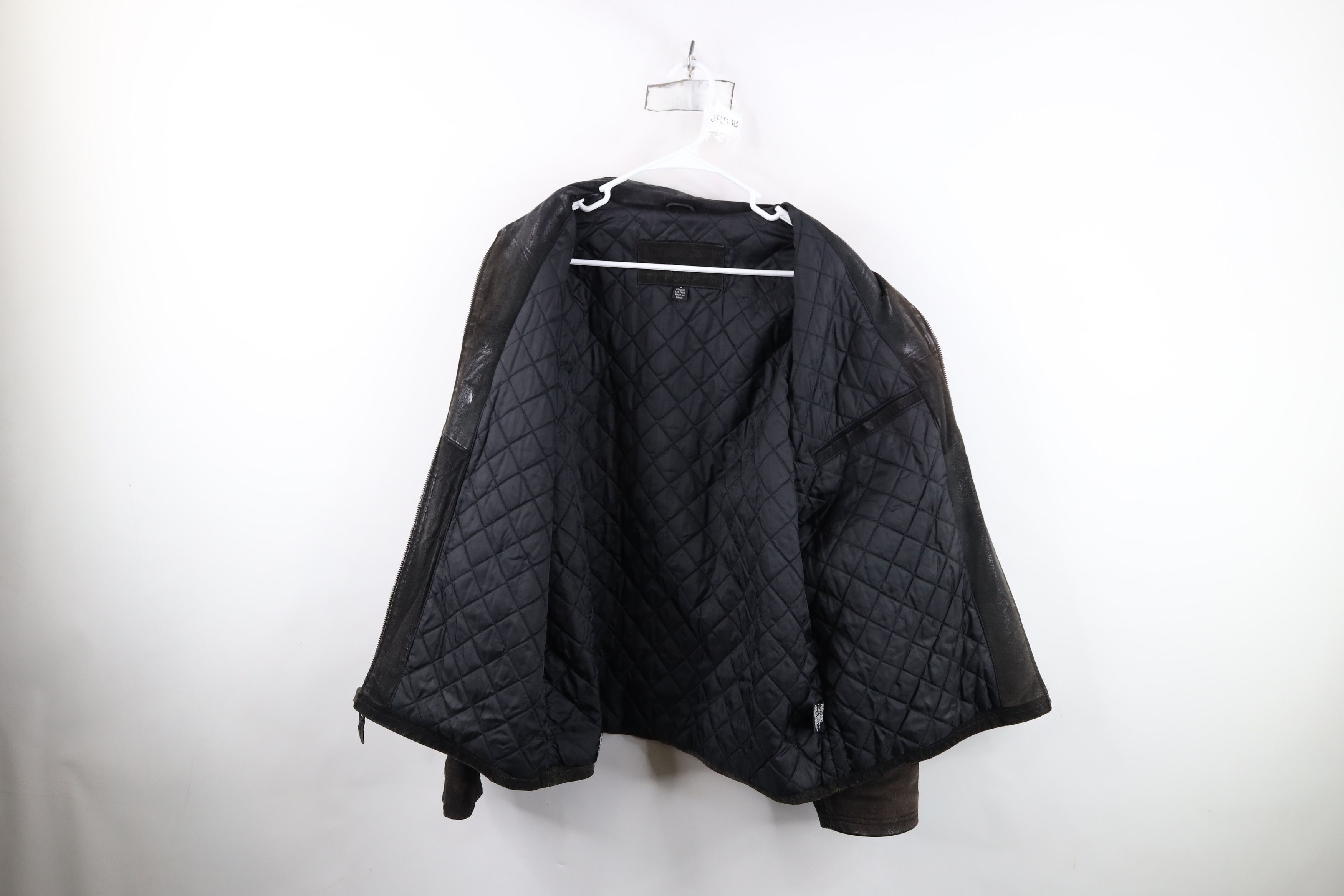 Vintage Vintage 90s Streetwear Buckle Back Suede Leather Jacket Size US M / EU 48-50 / 2 - 9 Thumbnail