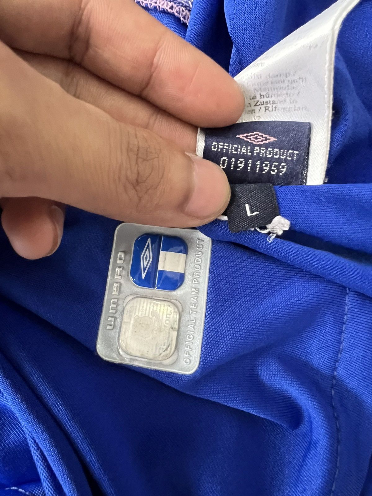 Umbro Vintage 2004-05 Umbro Everton FC Chang EPL Home Jersey Size US L / EU 52-54 / 3 - 7 Thumbnail