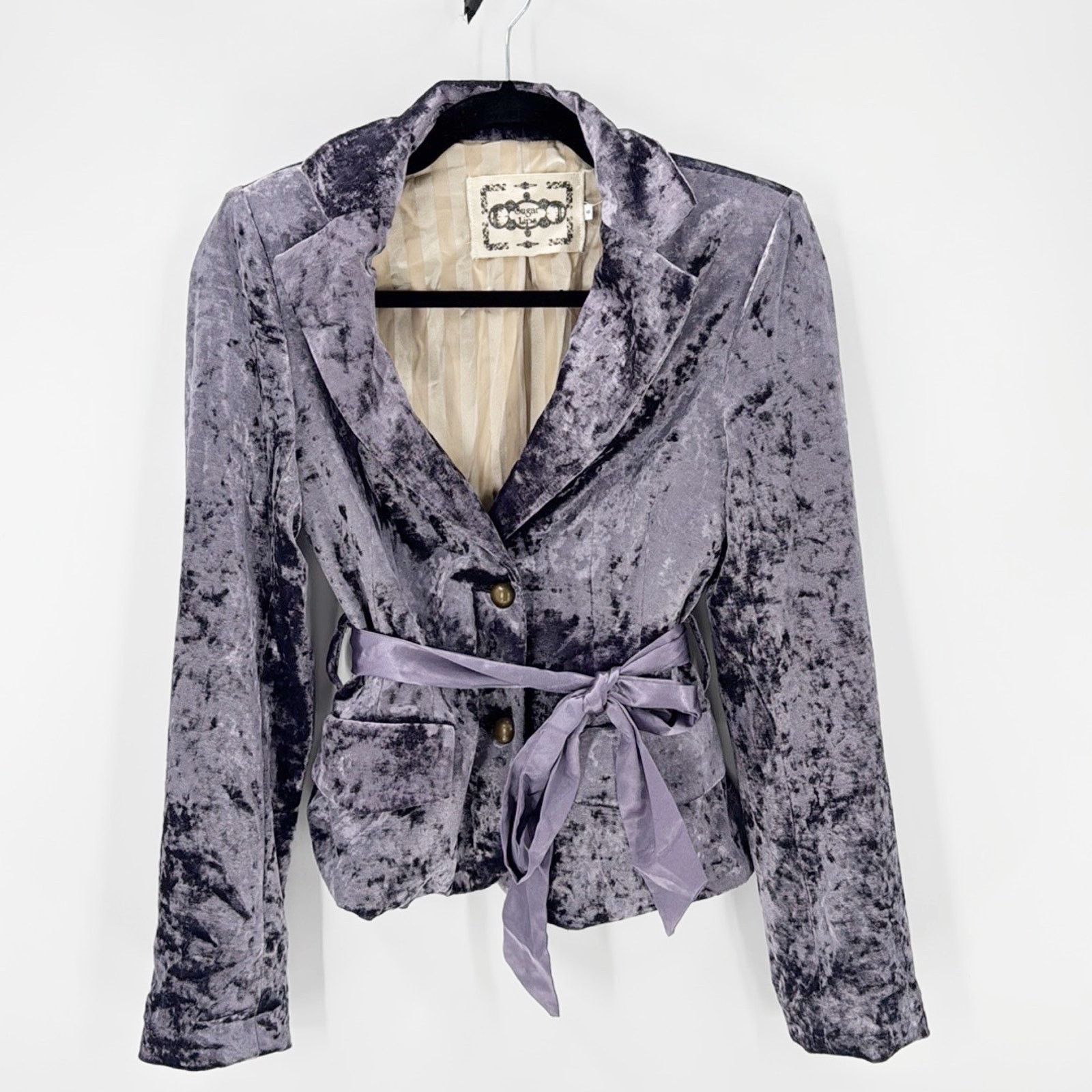 Other Sugar Lips vintage 90s soft purple velvet lined jacket sz S Size S / US 4 / IT 40 - 1 Thumbnail