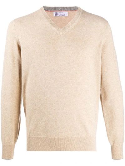 Brunello Cucinelli o1w1db10425 Cashmere Jumper in Brown Size US M / EU 48-50 / 2 - 1 Preview