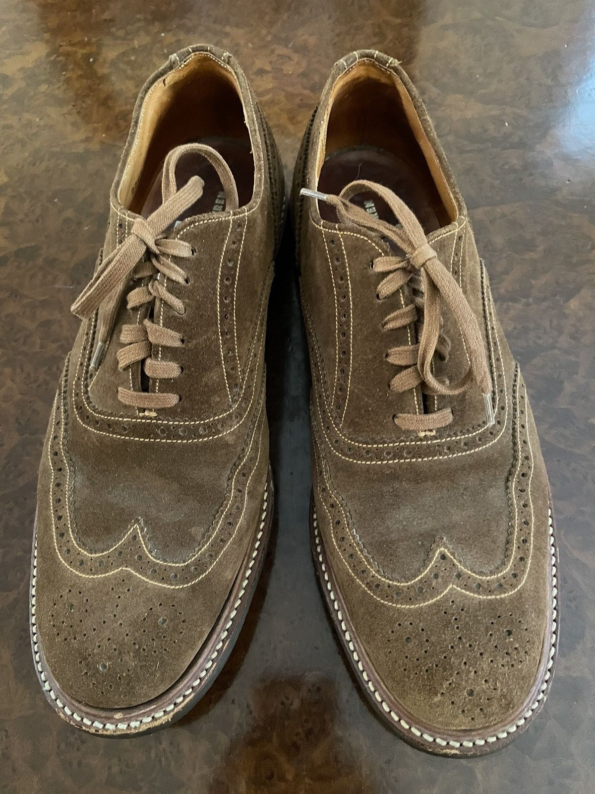 Polo Ralph Lauren × Vintage Lug Sole Snuff Suede Brogues Size US 9 / EU 42 - 1 Thumbnail