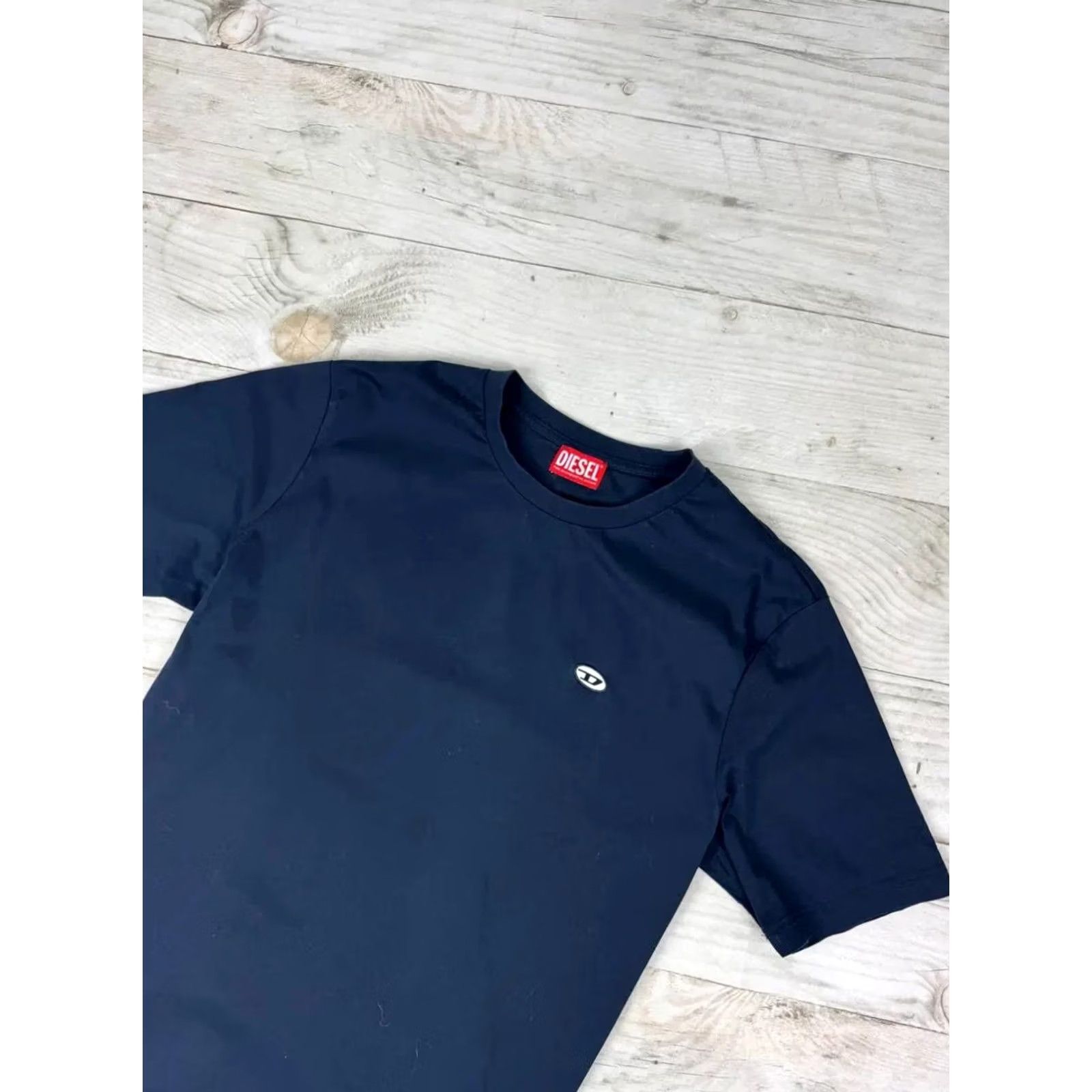 Diesel Diesel Men T-Shirt L Blue Cotton Logo Crew Neck Short Sleeve Regular Size L Adults Men 2020s Summer 90s Designer Size US L / EU 52-54 / 3 - 2 Thumbnail