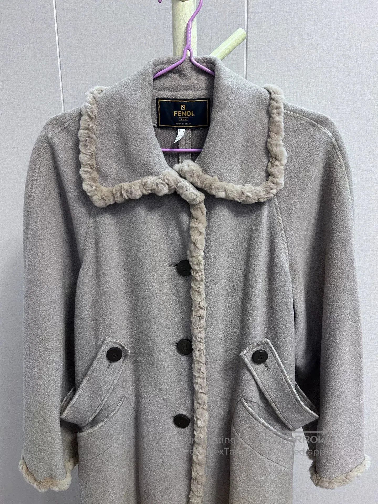 Fendi fendi wool and silk coat in gray. Size US M / EU 48-50 / 2 - 2 Thumbnail