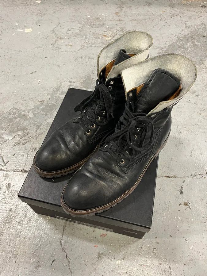 Dries Van Noten AW2017 Dries Van Noten Combat Side Zip Black Leather Boots Size US 11 / EU 44 - 4 Thumbnail
