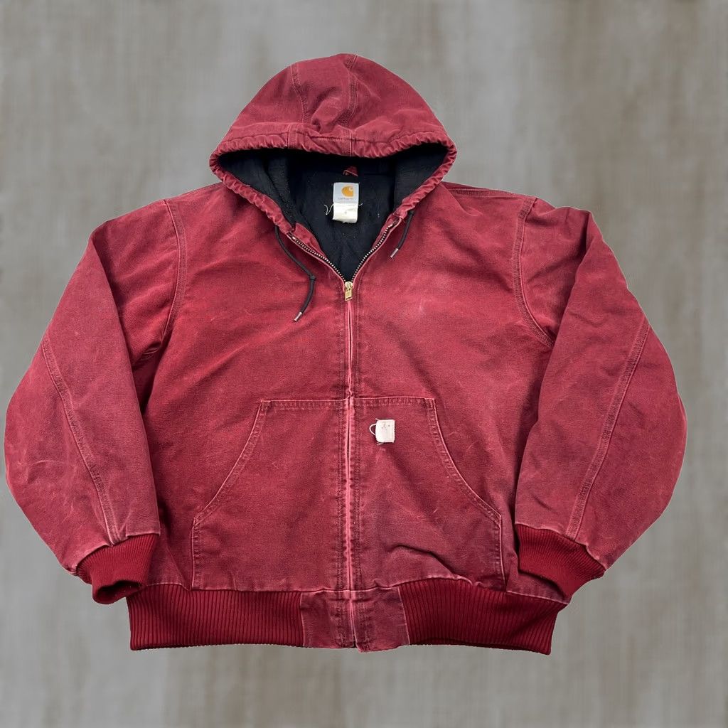 Carhartt × Vintage Crimson Carhartt Active Jacket Red Carhartt