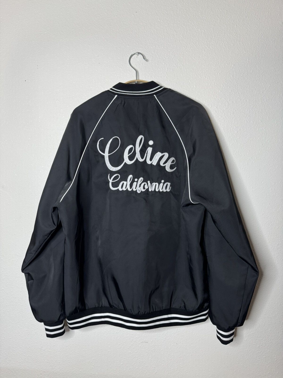 Celine Celine California Embroidered Bomber Teddy Jacket Black Size S / US 4 / IT 40 - 1 Thumbnail