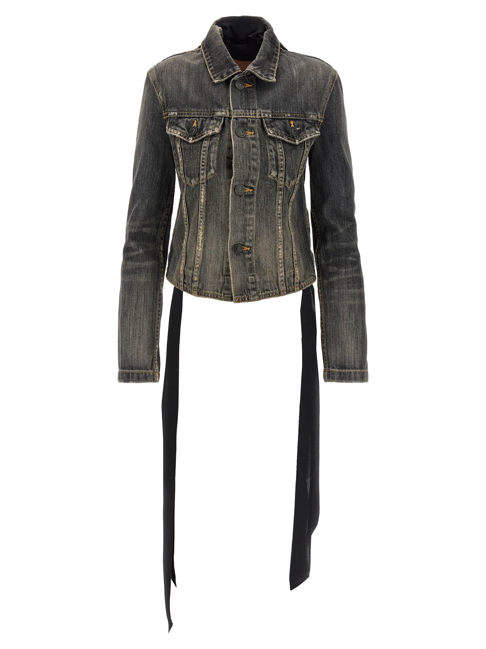Balenciaga 'Lace Up' Denim Jacket Size XS / US 0-2 / IT 36-38 - 1 Thumbnail