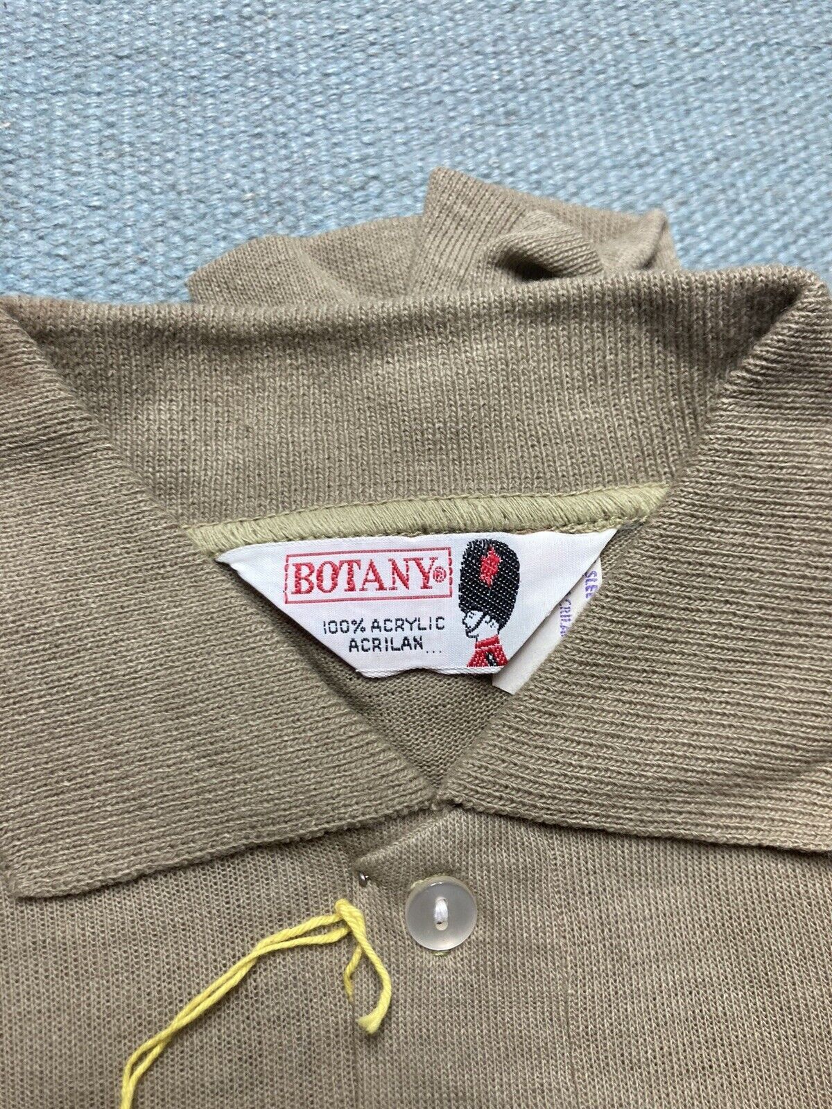 Vintage Vtg 60s 70s polo shirt acrylic knit DEADSTOCK youth boys 16 Size S / US 4 / IT 40 - 3 Thumbnail