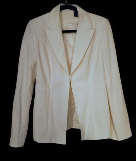 Other Women's Fully Lined Blazer Size 8 Ivory Size M / US 6-8 / IT 42-44 - 2 Thumbnail