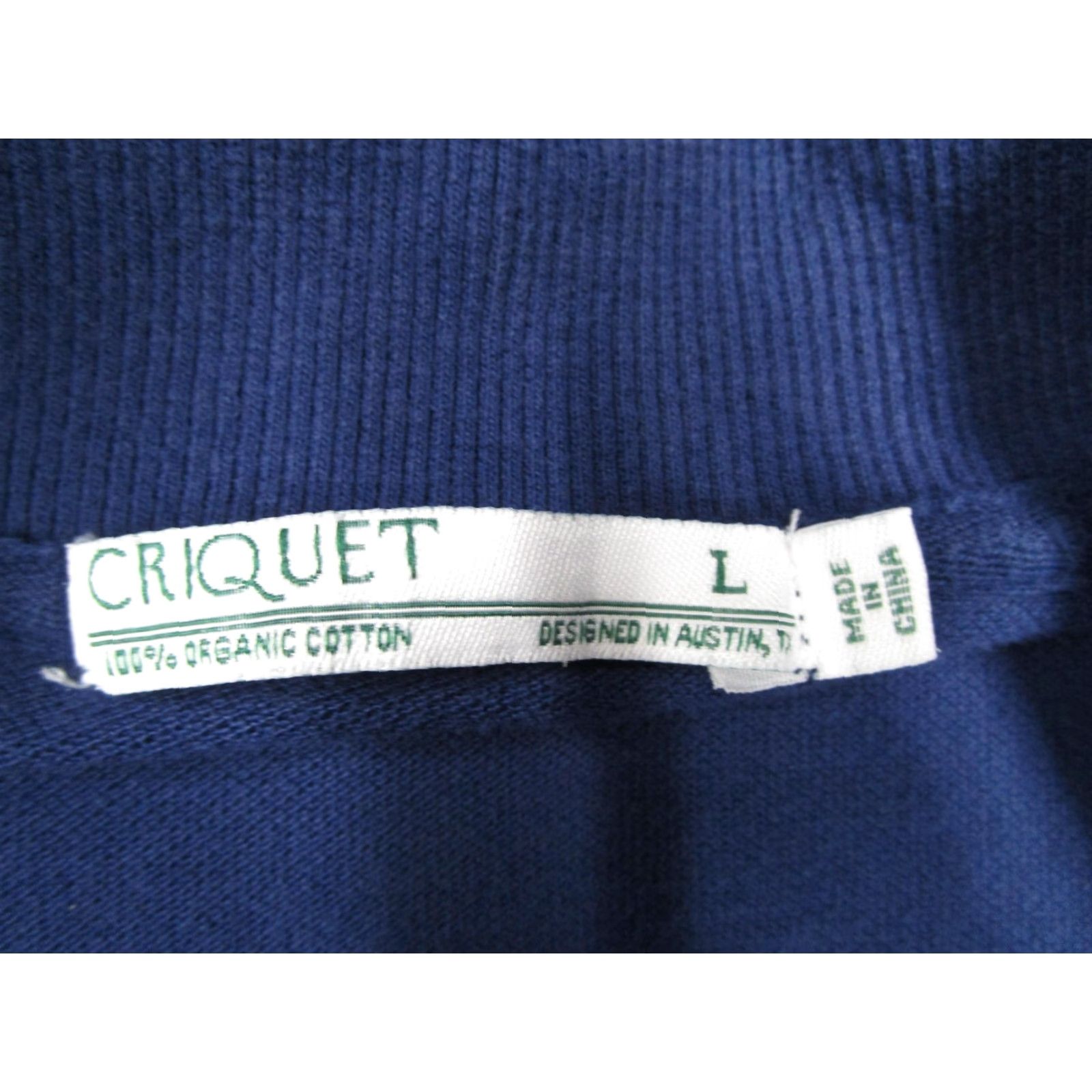 Vintage Criquet Sweatshirt Mens Large Blue Quarter Zip Organic Cotton Pocket Pullover Size US L / EU 52-54 / 3 - 3 Thumbnail