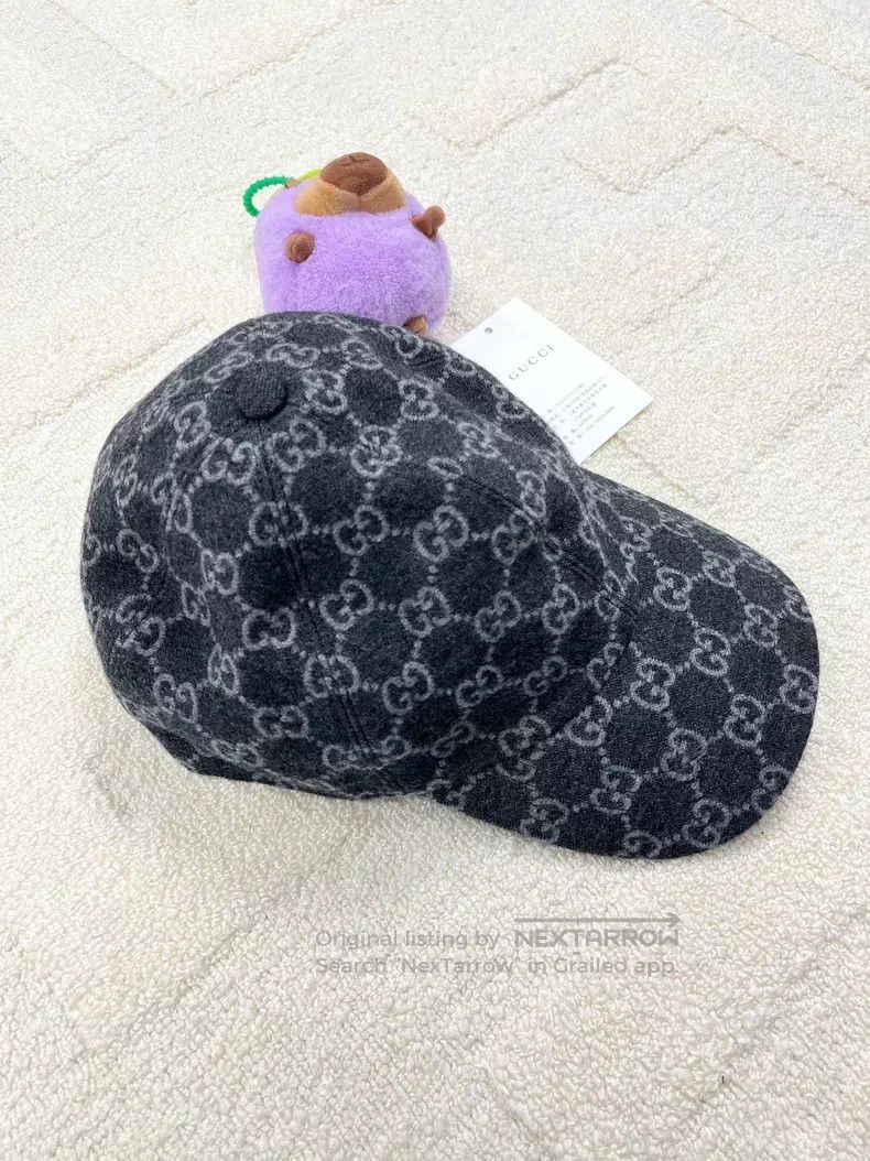 Gucci Gucci Dark gray double G full-print wool cap Size ONE SIZE - 2 Thumbnail