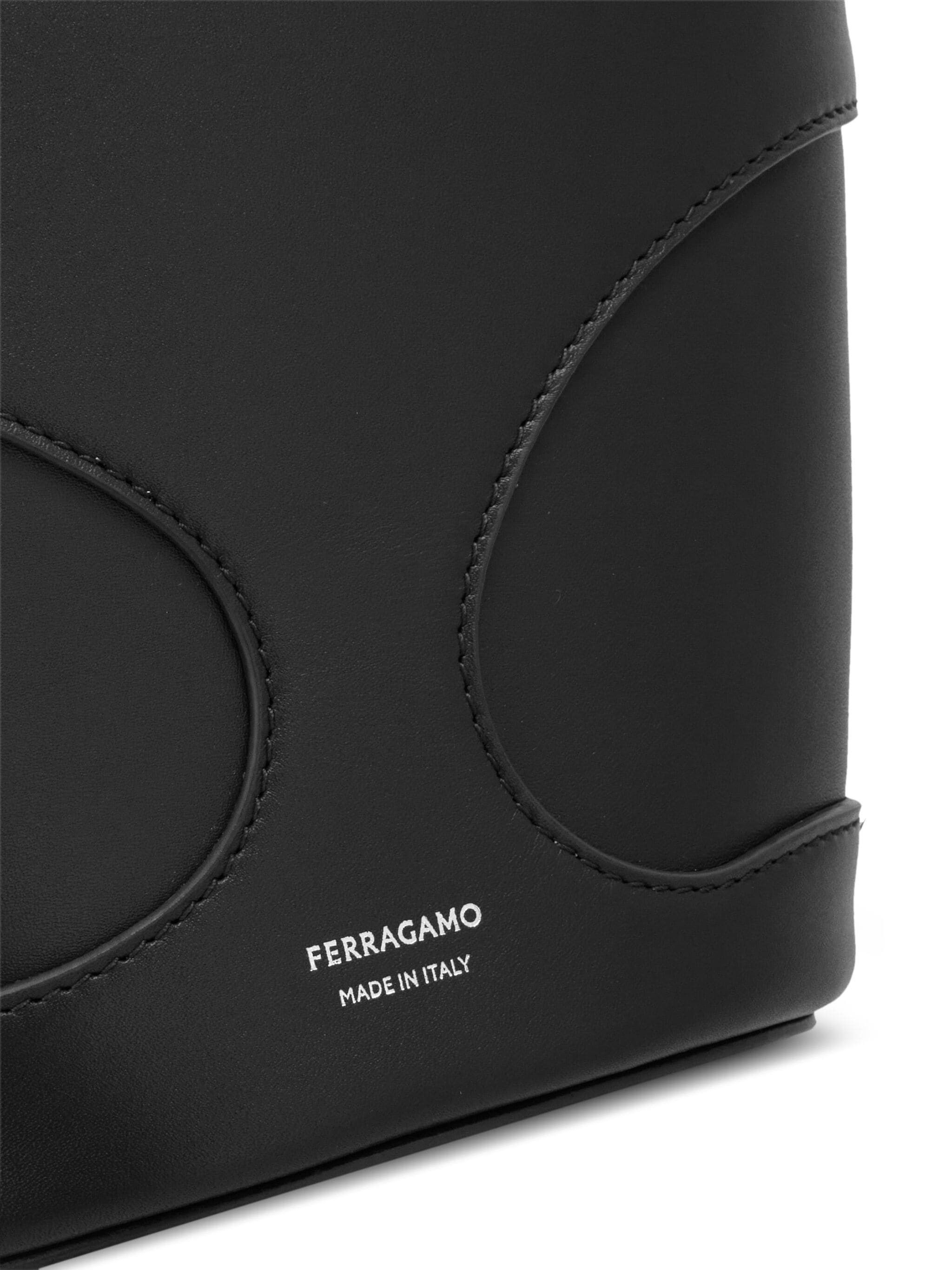 Salvatore Ferragamo o1s1rm0824 Size: OS / Cut-Out Mini Shoulder Bag in Black Size ONE SIZE - 6 Thumbnail