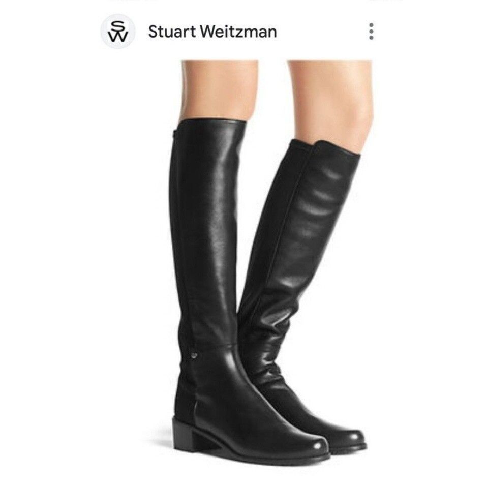 Stuart Weitzman STUART WEITZMAN Leather Knee High Black Riding Boots Size 8 Size US 8 / IT 38 - 1 Thumbnail