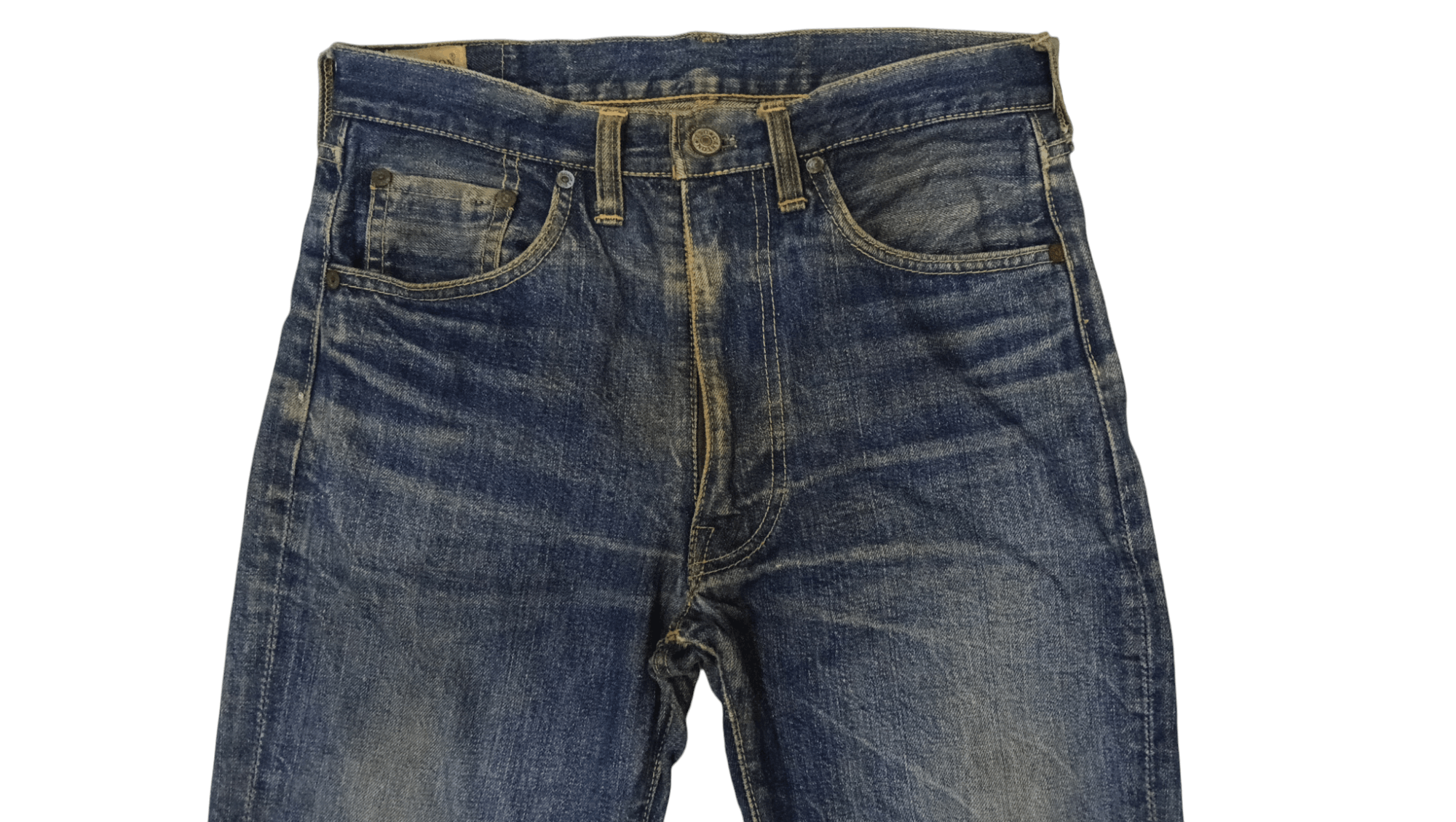 Vintage 80s Canton Genuine Indigo Flare Denim (S 370) w29 Size US 29 - 2 Thumbnail