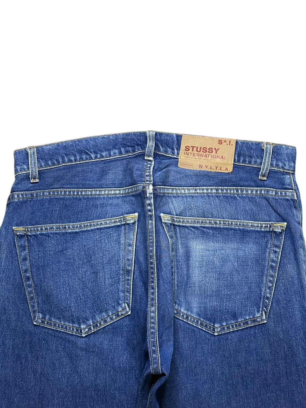 Stussy Vintage Stussy Blue Wash Distress Loose Baggy Jeans Size US 34 / EU 50 - 8 Thumbnail
